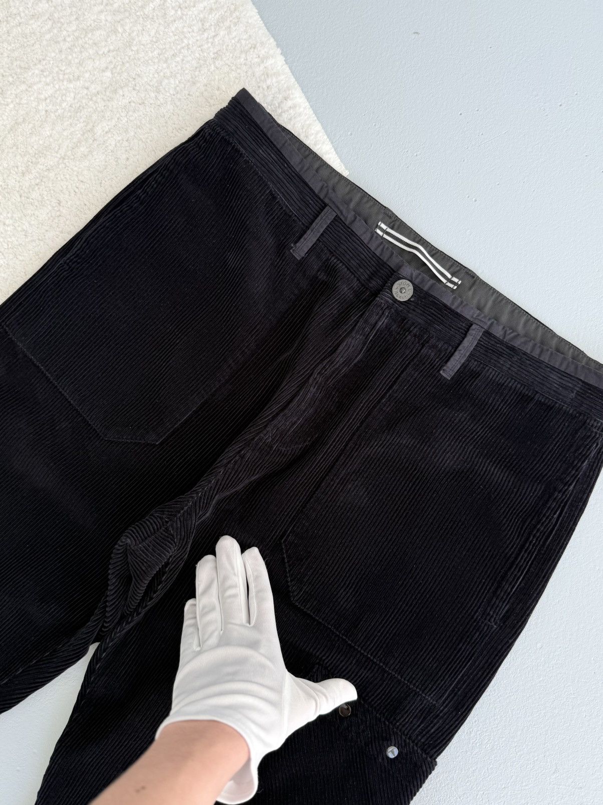 Stone Island Stone Island Corduroy Type-RE Cargo Pants Black Size US 34 / EU 50 - 12 Thumbnail