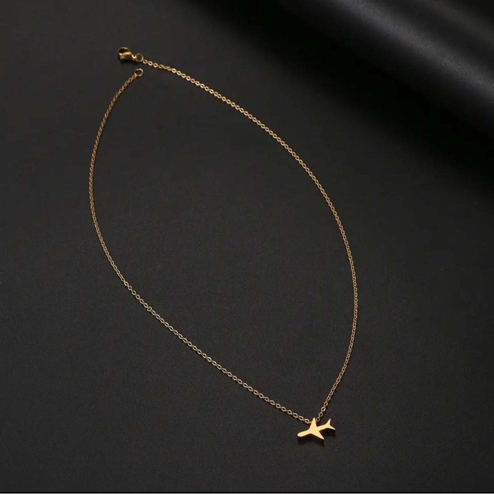 Other Dainty Airplane Necklace, Travel Necklace, Gold Plane Size ONE SIZE - 2 Thumbnail