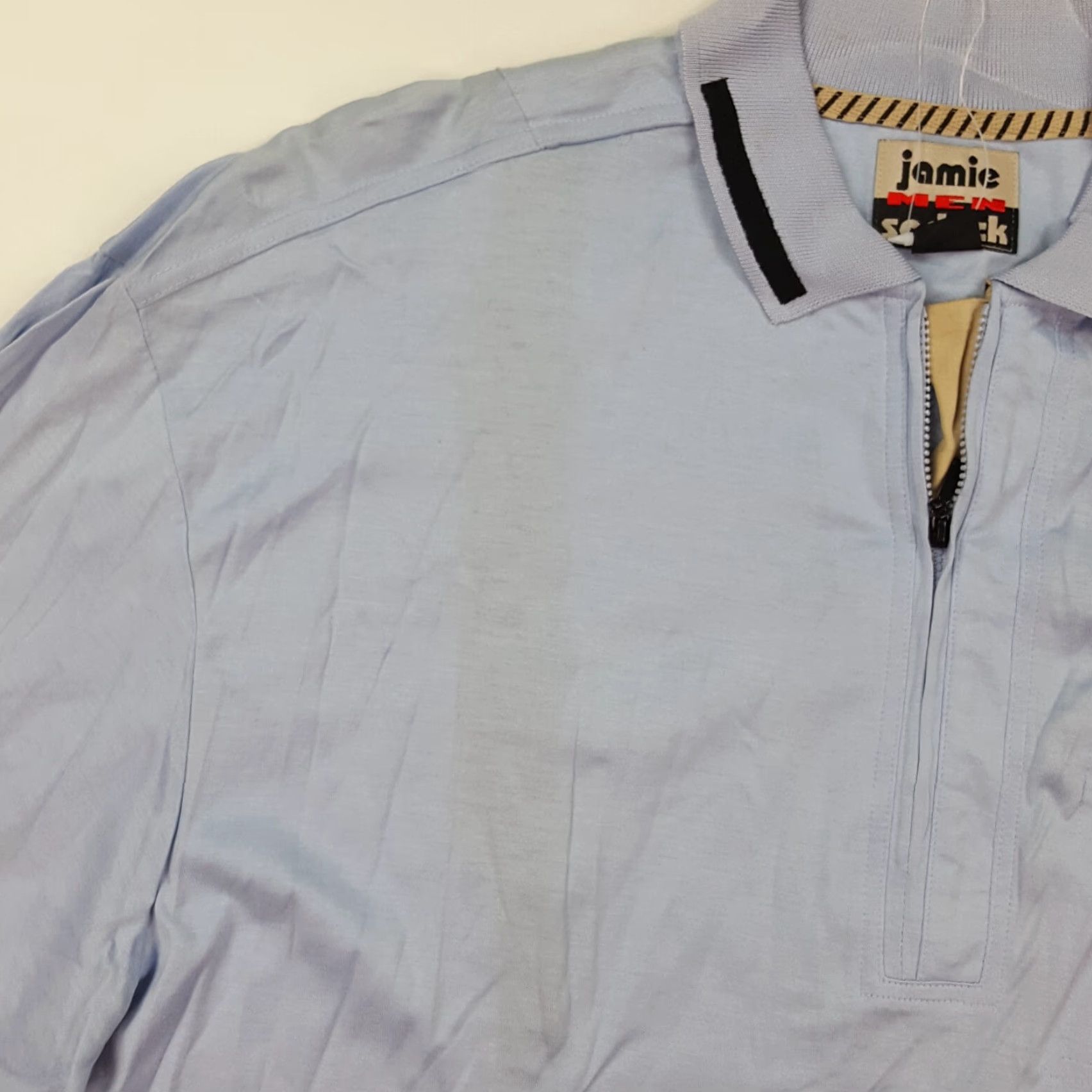 Vintage VINTAGE Jamie Sadock Polo Shirt Men Large Short Sleeve Zip Collared Pocket Blue 90s Preppy PGA Sports Golf Tennis Casual Size US L / EU 52-54 / 3 - 3 Thumbnail