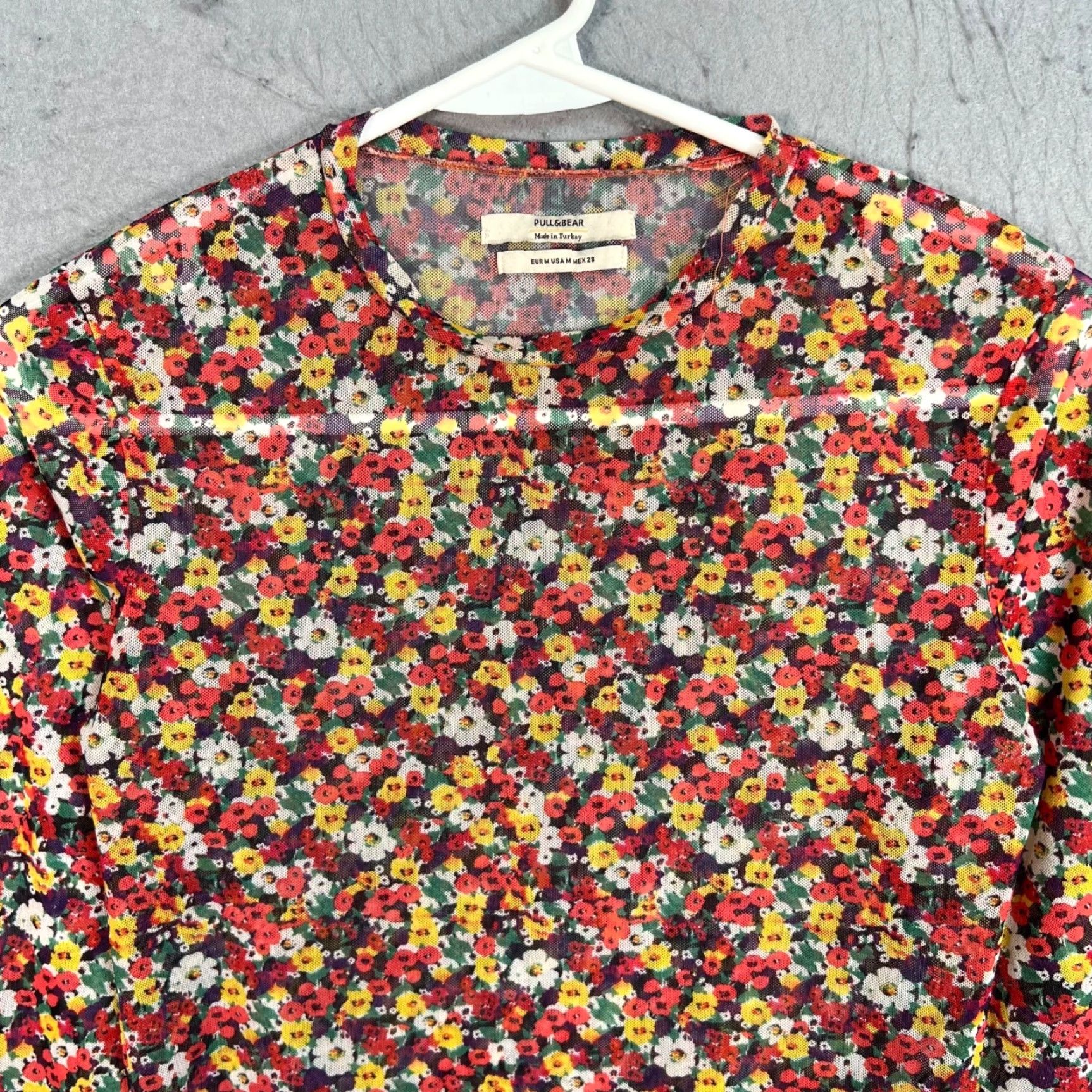 Vintage VINTAGE Pull&Bear Womens Blouse Long Sleeve Floral Red Yellow M Size M / US 6-8 / IT 42-44 - 5 Thumbnail