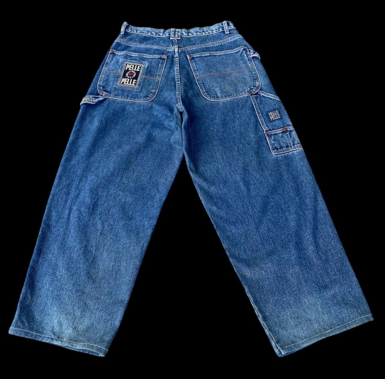 JNCO × Pelle Pelle × Vintage RARE VTG 90S PELLE PELLE M.BUCHANAN BAGGY WIDELEG JNCO STYLE Size US 30 / EU 46 - 2 Thumbnail
