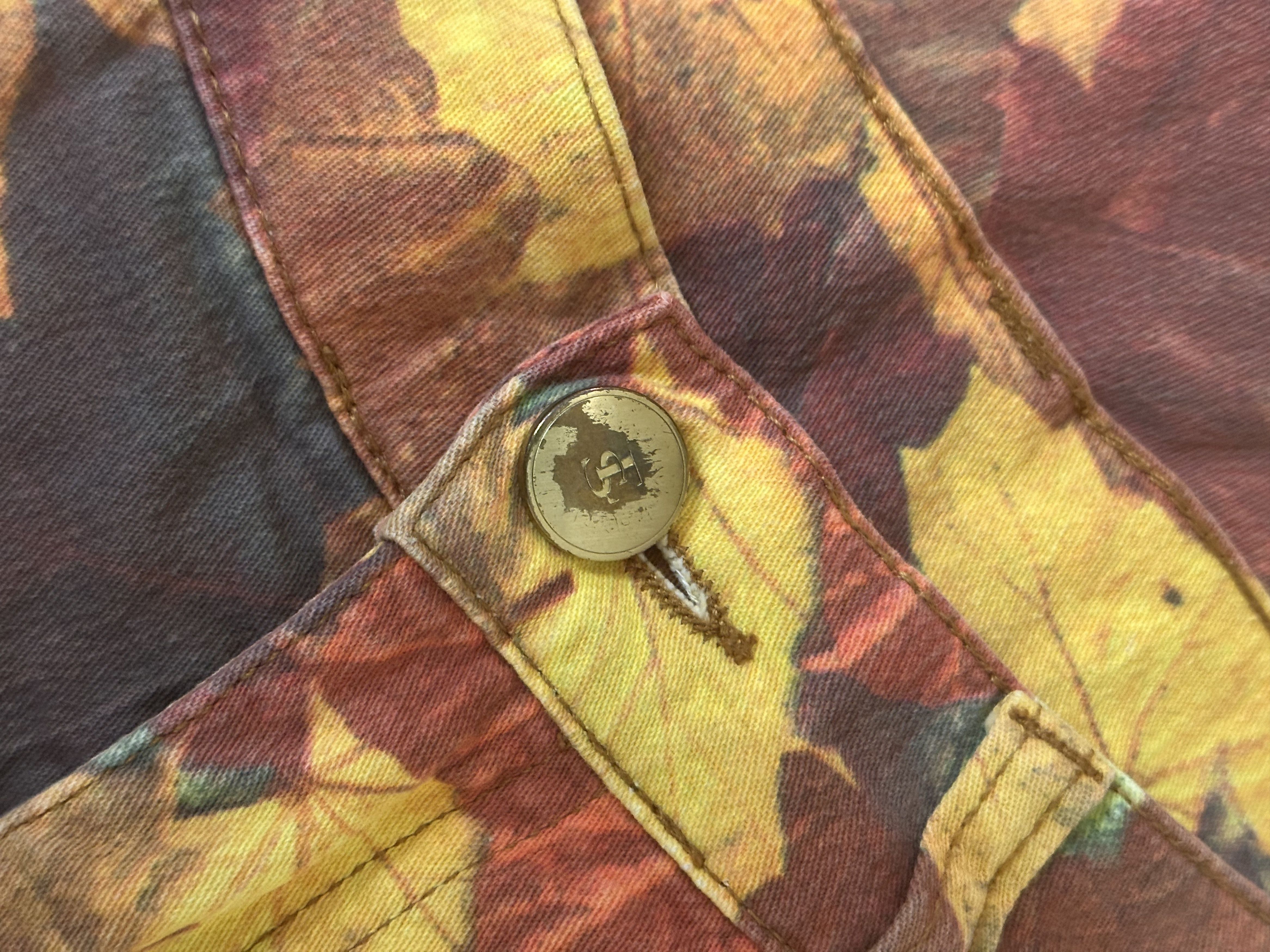 Escada ESCADA Vintage Autumn Leaves Print Pants Jeans Size 27" / US 4 / IT 40 - 4 Thumbnail