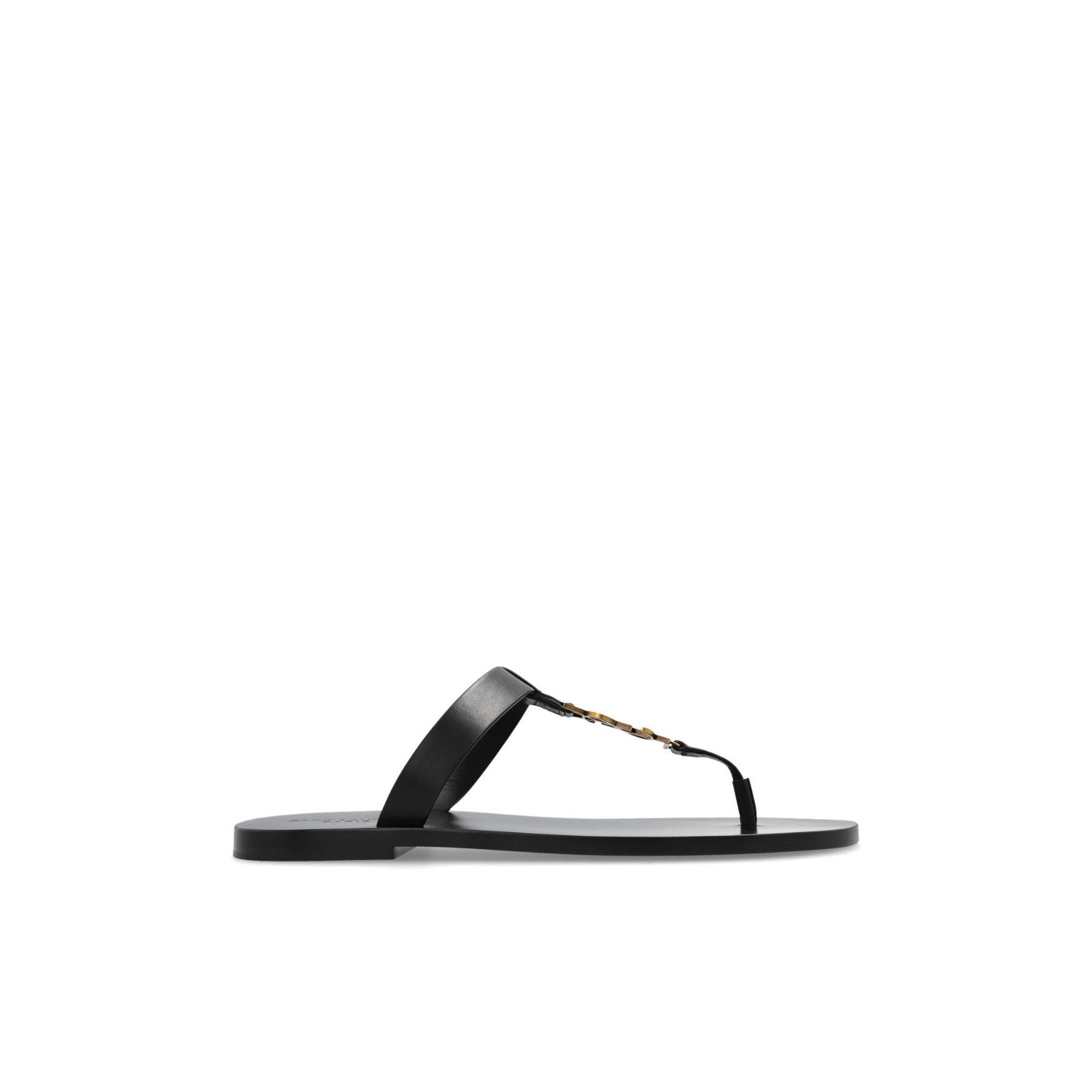SAINT LAURENT Cassandre Black Thong Sandals New & Authentic