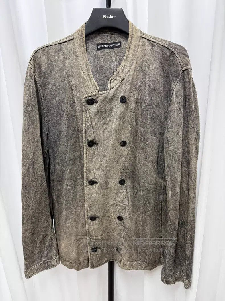 Issey Miyake Issey Miyake Pleated Distressed Double-Breasted Jacket Size US L / EU 52-54 / 3 - 6 Thumbnail