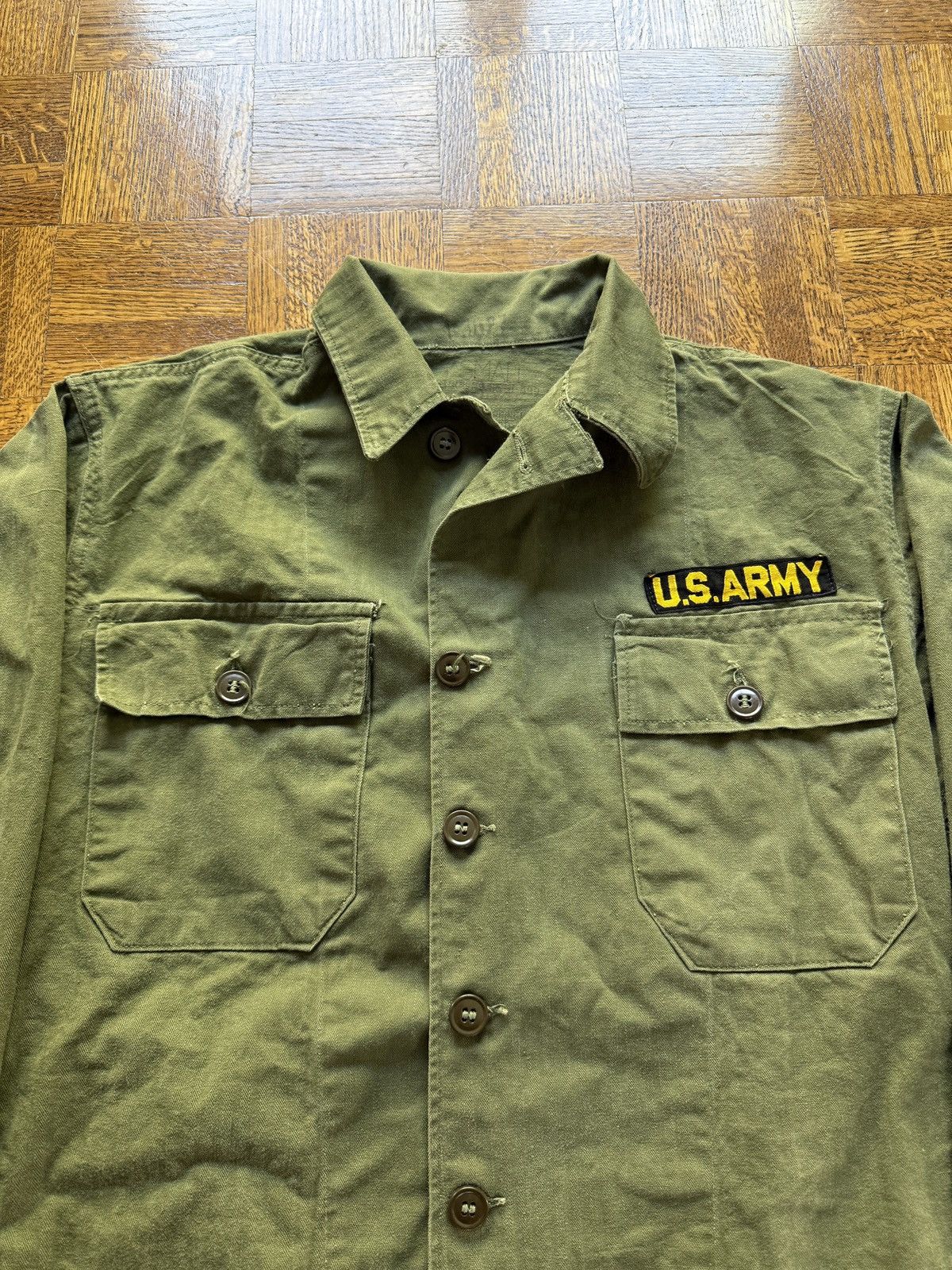 Vintage Vintage 50s HBT US Army Herringbone Twill Jacket Size US M / EU 48-50 / 2 - 4 Thumbnail