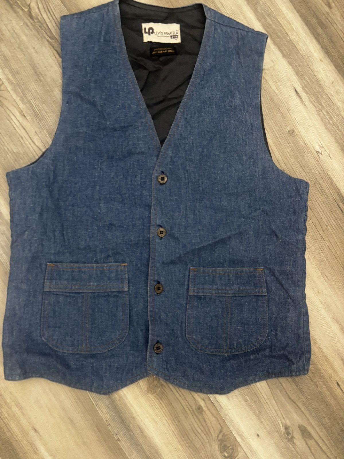 Levi's Vintage Clothing Levi’s Panatela Denim Vest Vintage Button Front Blue Jean Ve Size US L / EU 52-54 / 3 - 8 Thumbnail