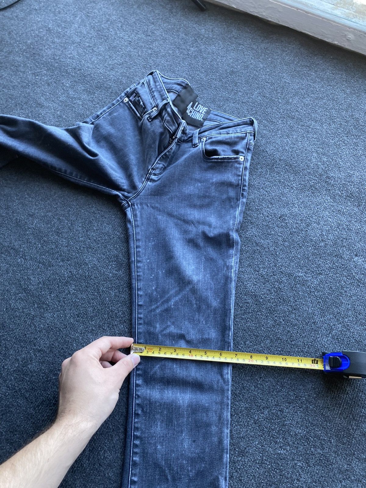 Love Moschino 🔥Love Moschino Gray Heart Logo Women Jeans 27 goth emo alt Size 27" / US 4 / IT 40 - 9 Thumbnail