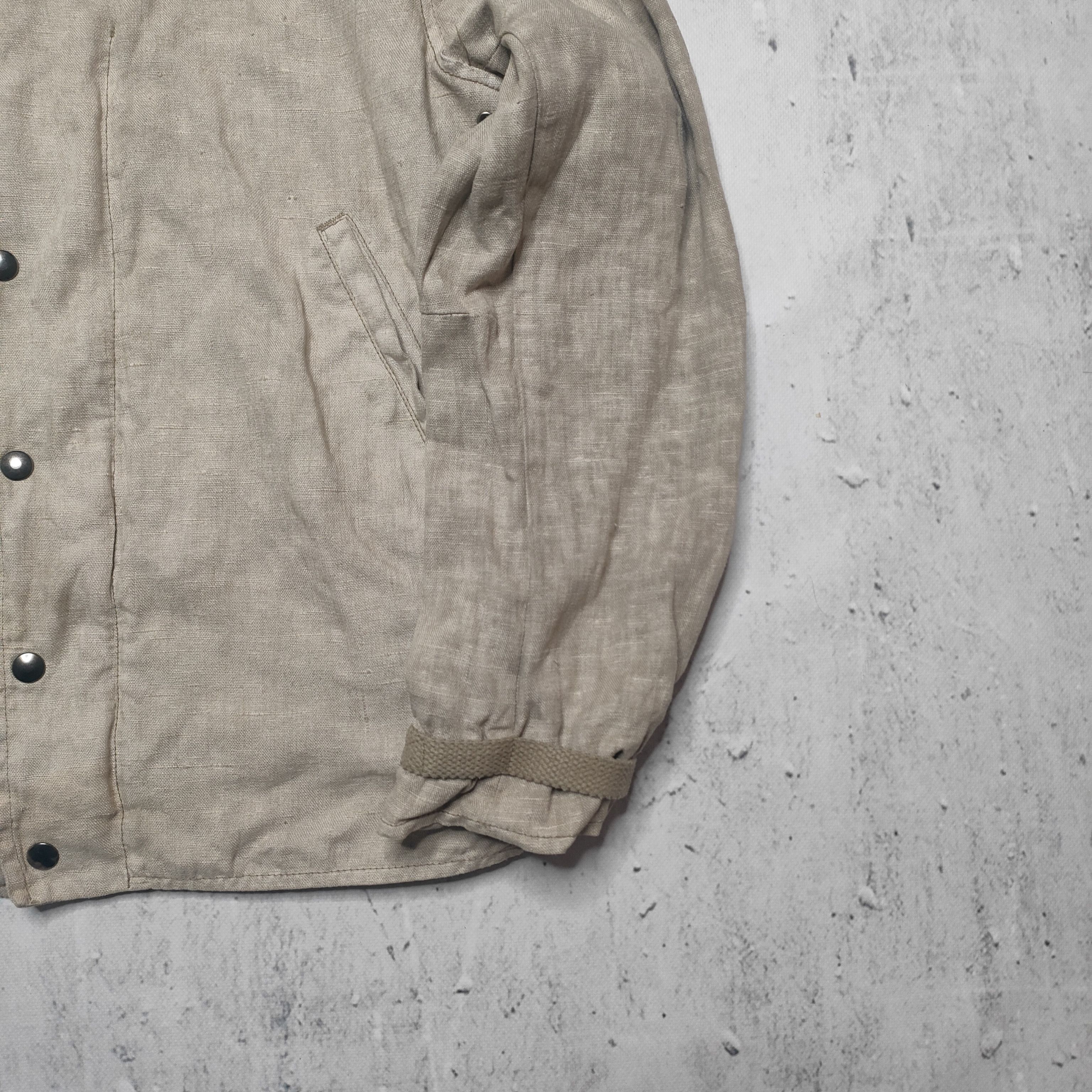 Emporio Armani Emporio armani vintage painted asymetrical linen jacket Size US L / EU 52-54 / 3 - 9 Thumbnail
