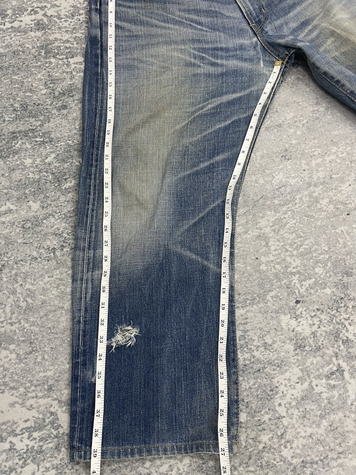 Edwin Vintage Edwin Distressed Salvage denim pants Size US 38 / EU 54 - 21 Thumbnail