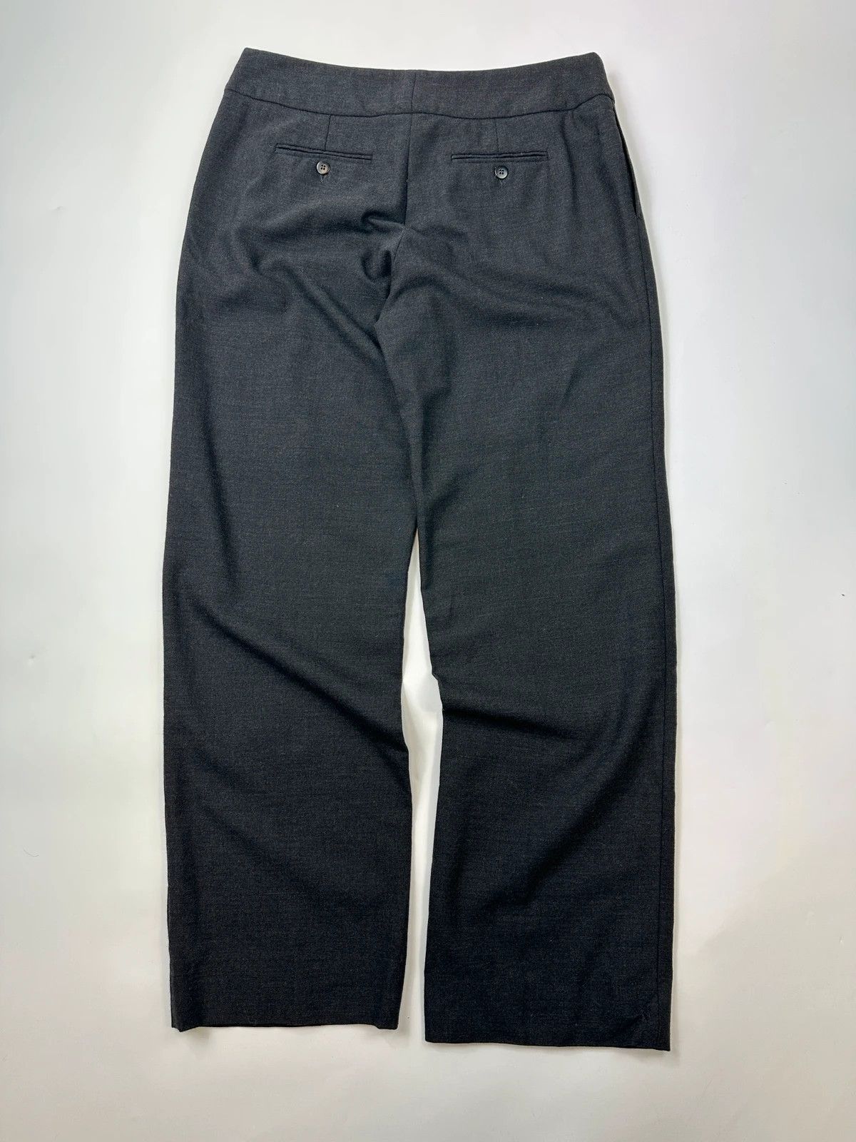 Armani Armani Collezioni FW2004 Dark Grey Wool Class Wide Legs Size US 32 / EU 48 - 4 Thumbnail