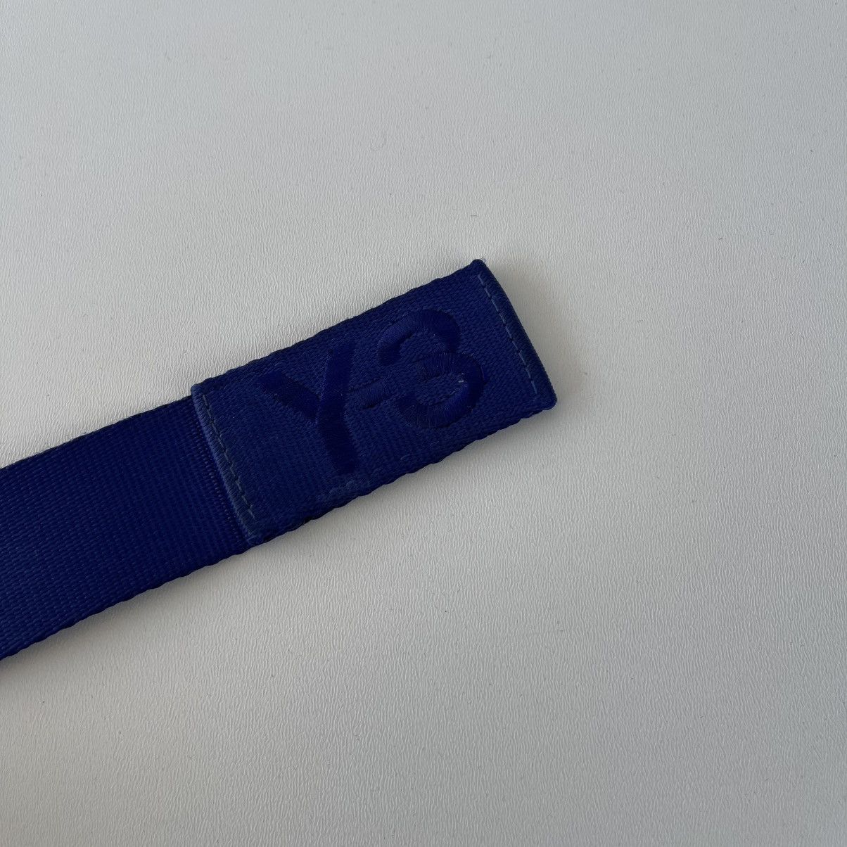 Y-3 Adidas Yohji Yamamoto Y-3 Logo Classic D-Ring Belt Blue Size 34 - 5 Thumbnail