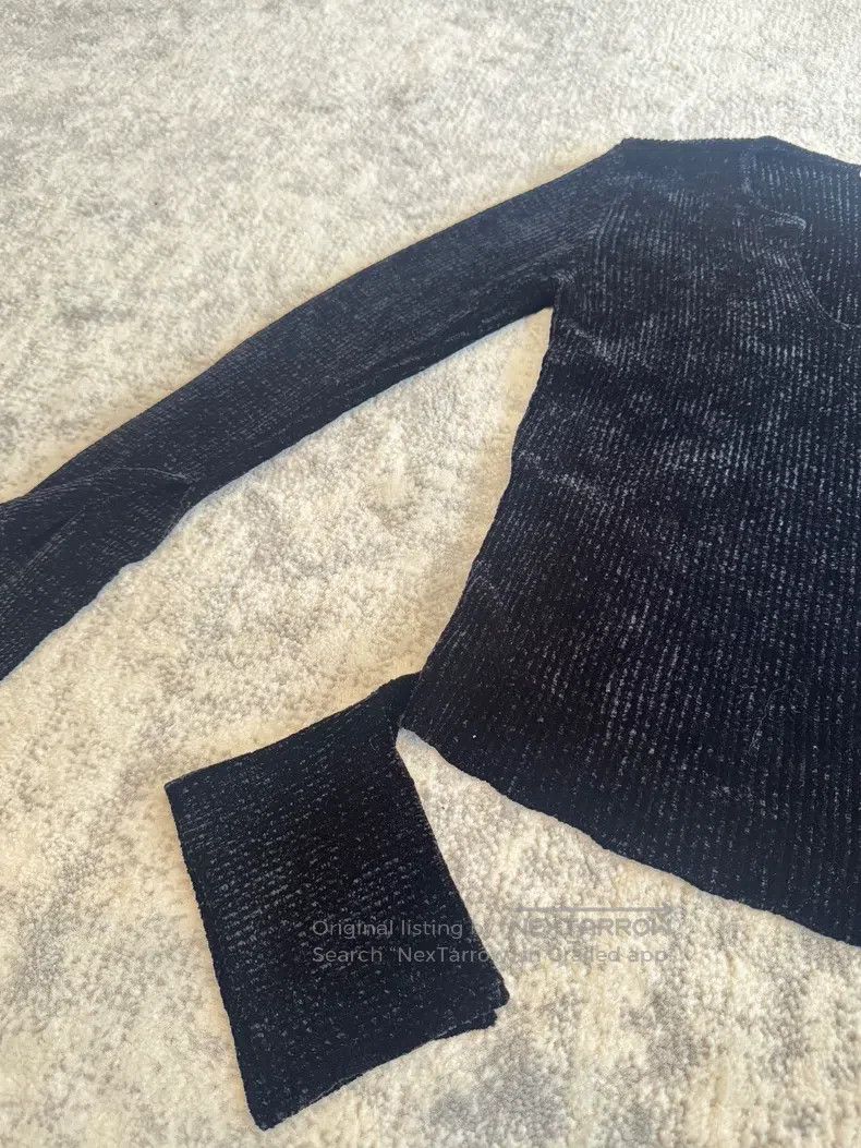 Loewe Loewe Women's Black Top with a Touch of Velvet Size S / US 4 / IT 40 - 4 Thumbnail