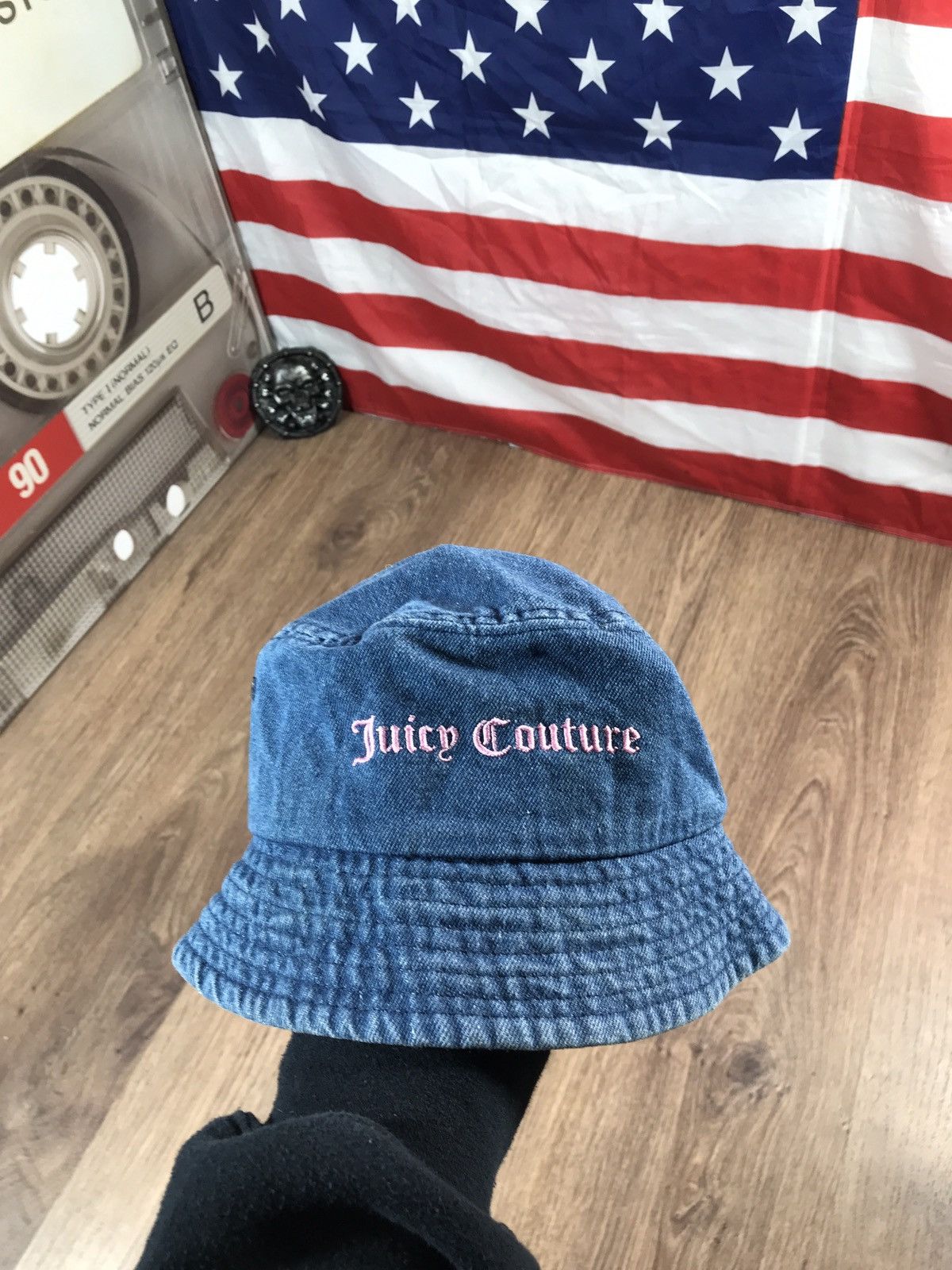 Juicy Couture × Vintage Juice Couture Denim Panama Hat Size ONE SIZE - 1 Thumbnail