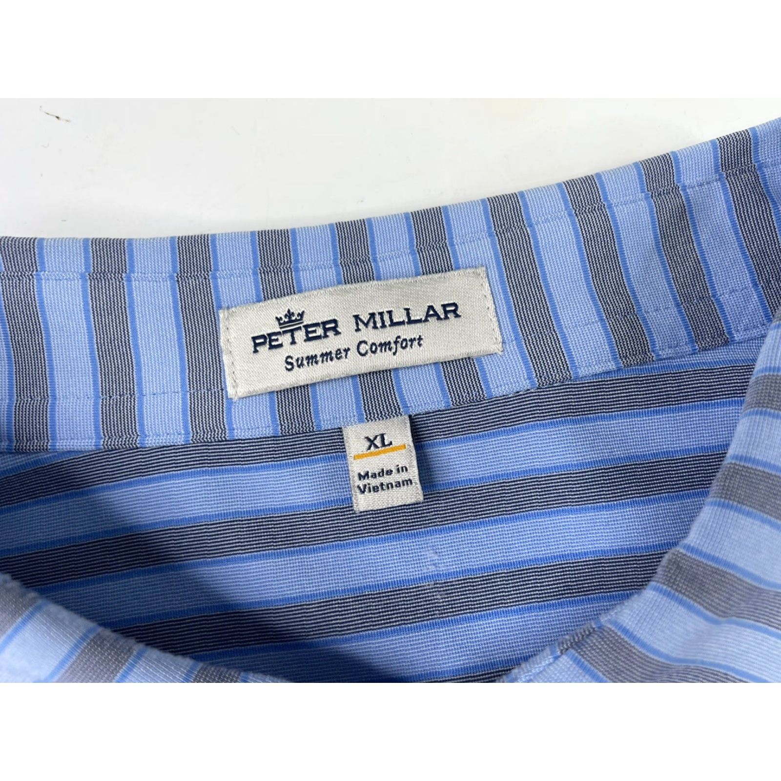 Peter Millar VINTAGE Peter Millar Summer Comfort Golf Polo Shirt Striped Mens XL Pleasantville CC Size US XL / EU 56 / 4 - 2 Thumbnail