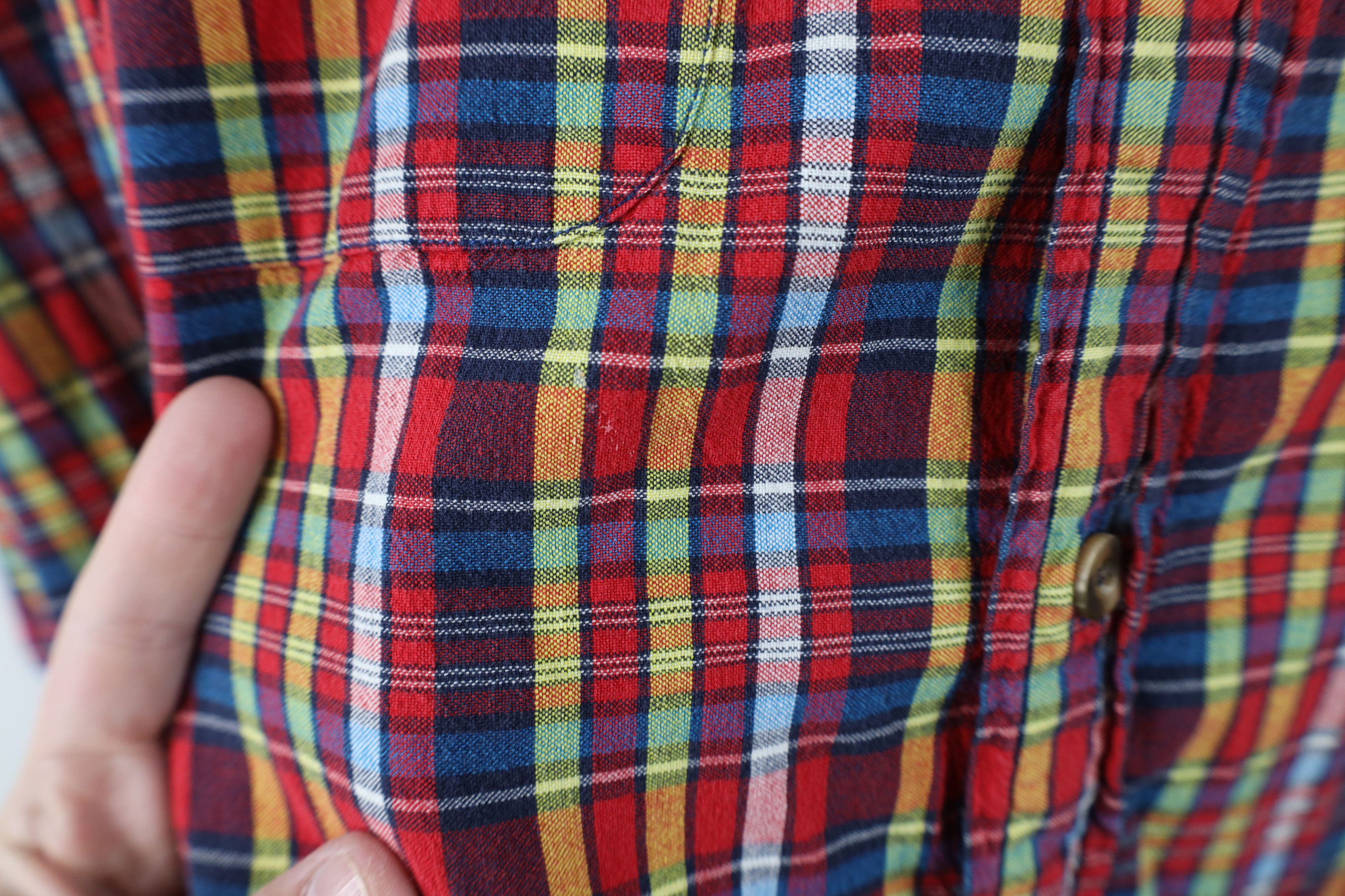 Eddie Bauer × Vintage Vintage 90s Eddie Bauer Madras Plaid Collared Button Shirt Size US L / EU 52-54 / 3 - 4 Thumbnail