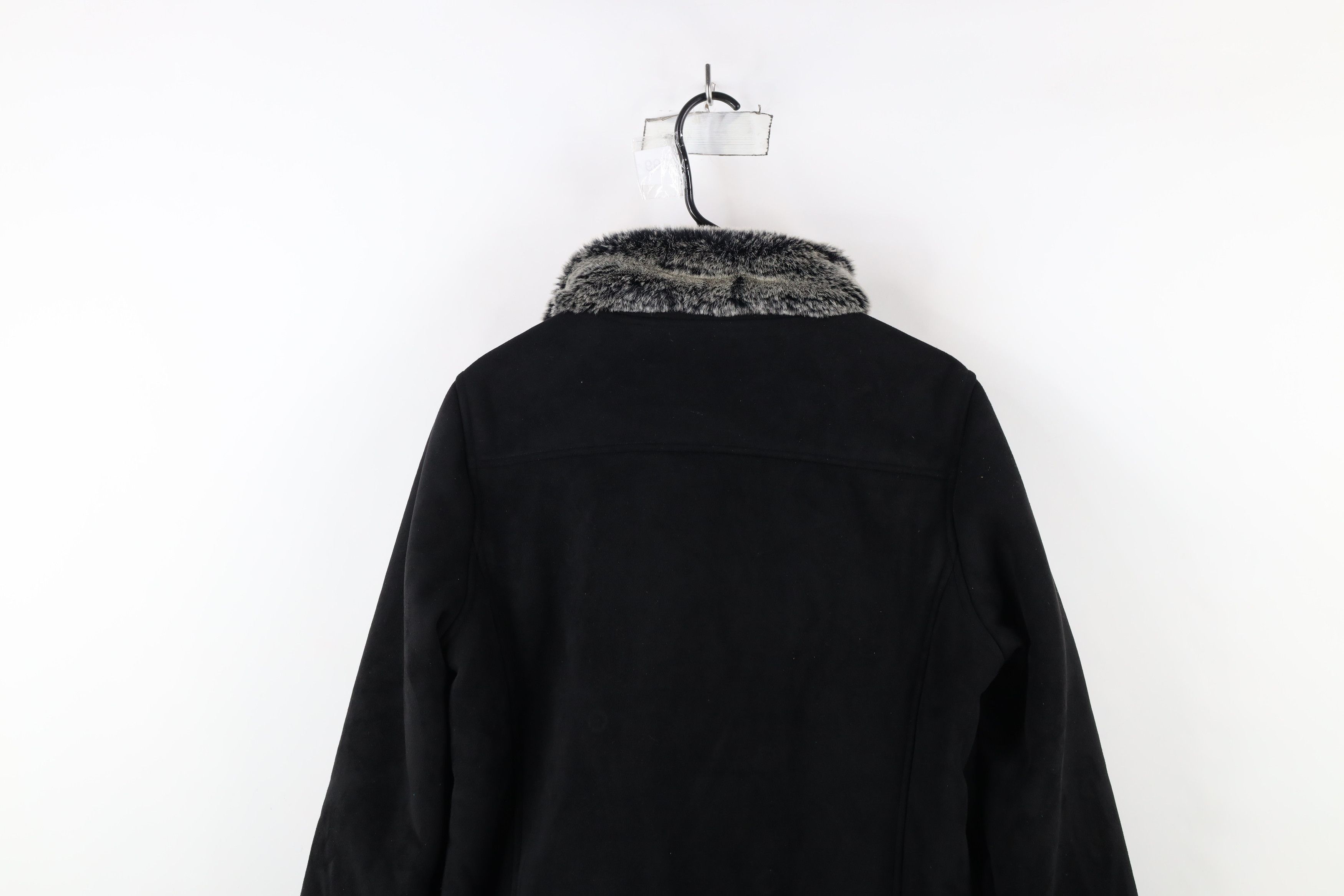 L.L. Bean × Vintage Vintage LL Bean Faux Fur Trim Penny Lane Jacket Coat Black Size M / US 6-8 / IT 42-44 - 12 Thumbnail