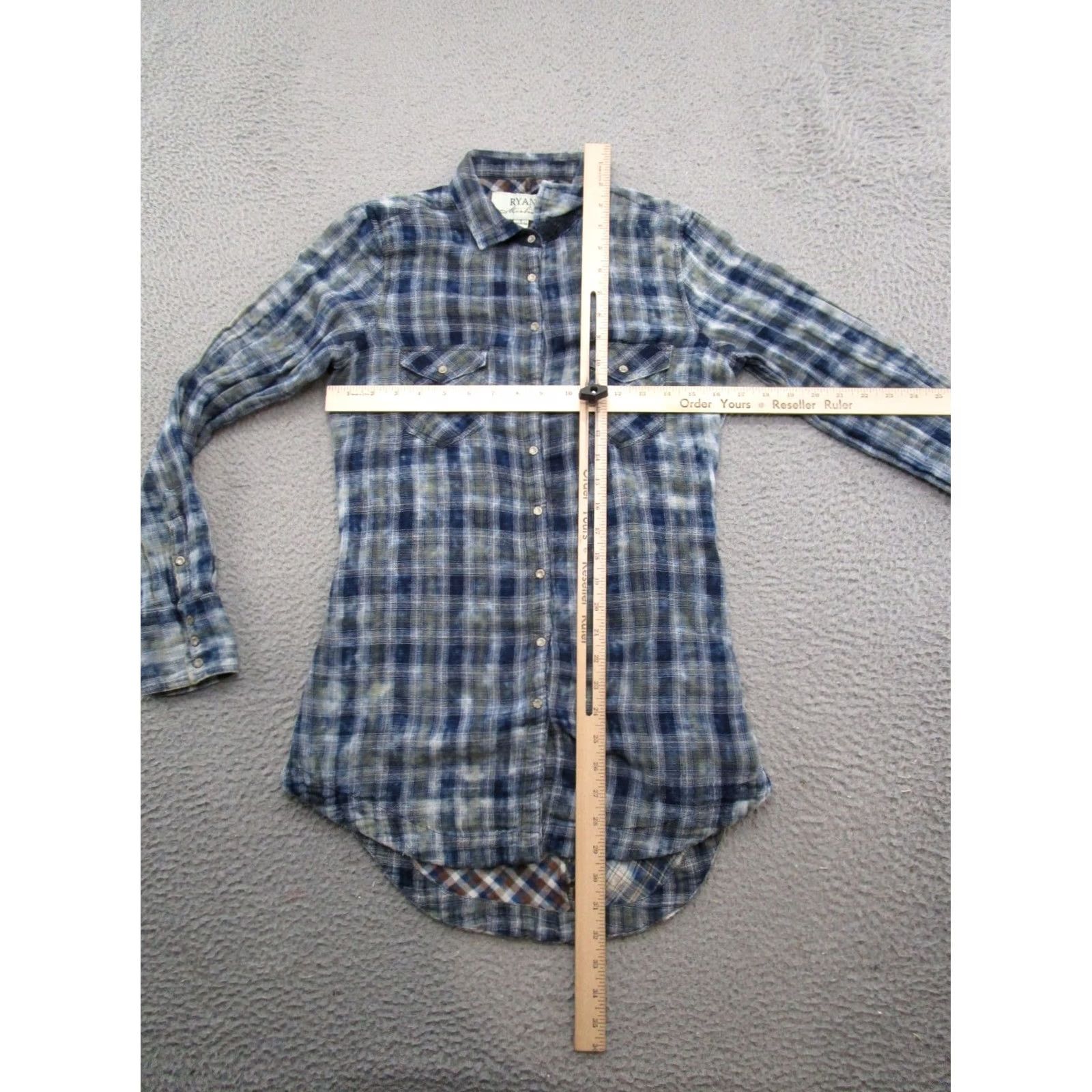 Vintage Ryan Michael Shirt Dress Tunic Plaid Western Snap Up Women's Size S Cowgirl Dress Shirt Size S / US 4 / IT 40 - 3 Thumbnail