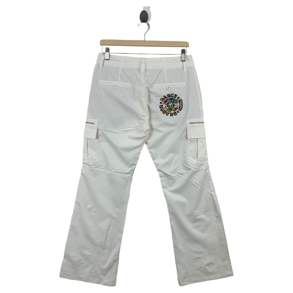 Vintage DANCE WITH DRAGON WHite colour cargo pants Size 30" / US 8 / IT 44 - 4 Thumbnail