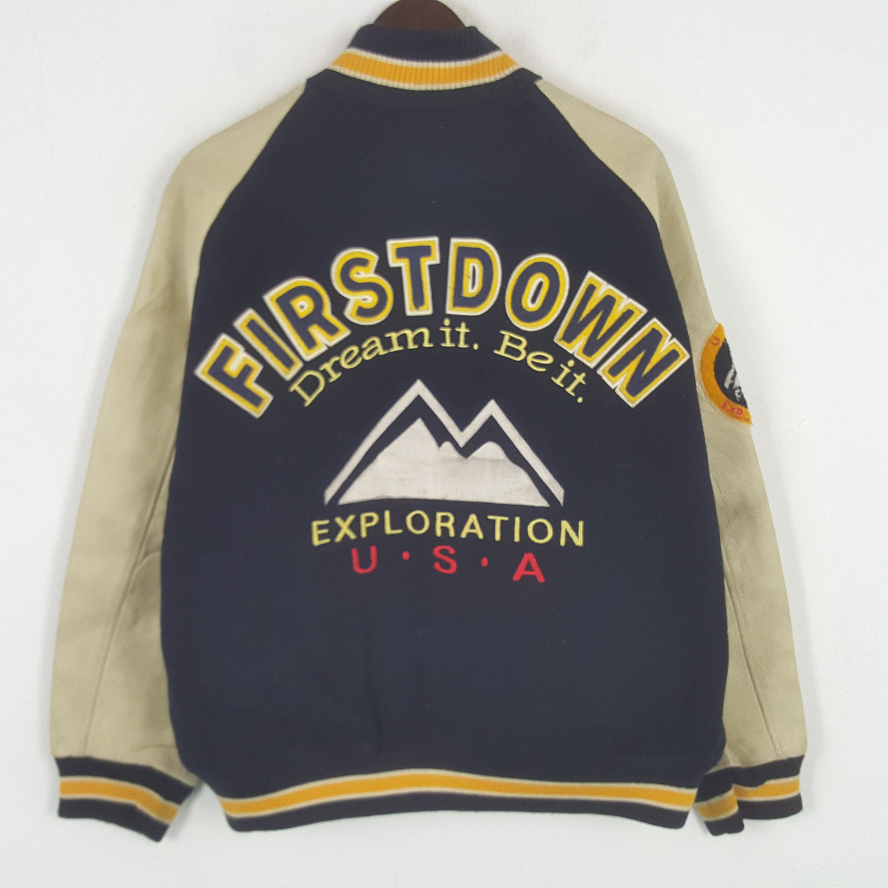 Japanese Brand × Vintage Vintage First Down Varsity Jacket Size US L / EU 52-54 / 3 - 1 Thumbnail