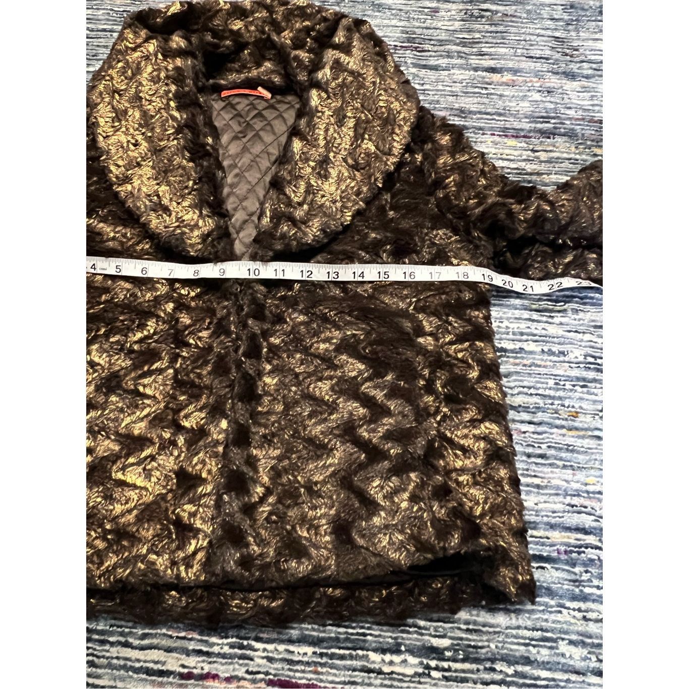 Alice + Olivia ALICE + OLIVIA Stacey Bendet Brown Copper Faux Fur Coat Jack Size S / US 4 / IT 40 - 10 Thumbnail