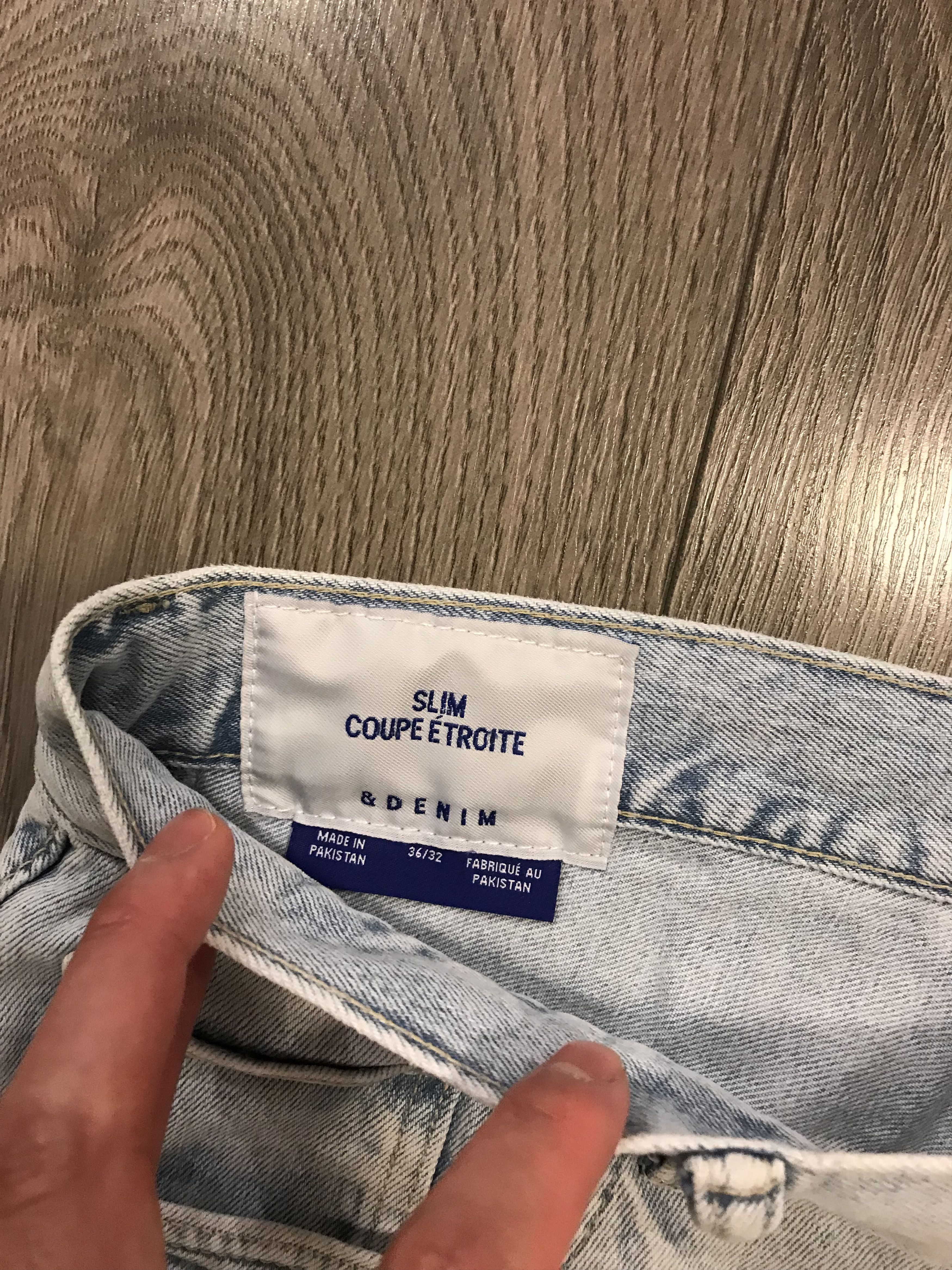 H&M H&M Light Sky Blue Washed Denim Size US 36 / EU 52 - 4 Thumbnail
