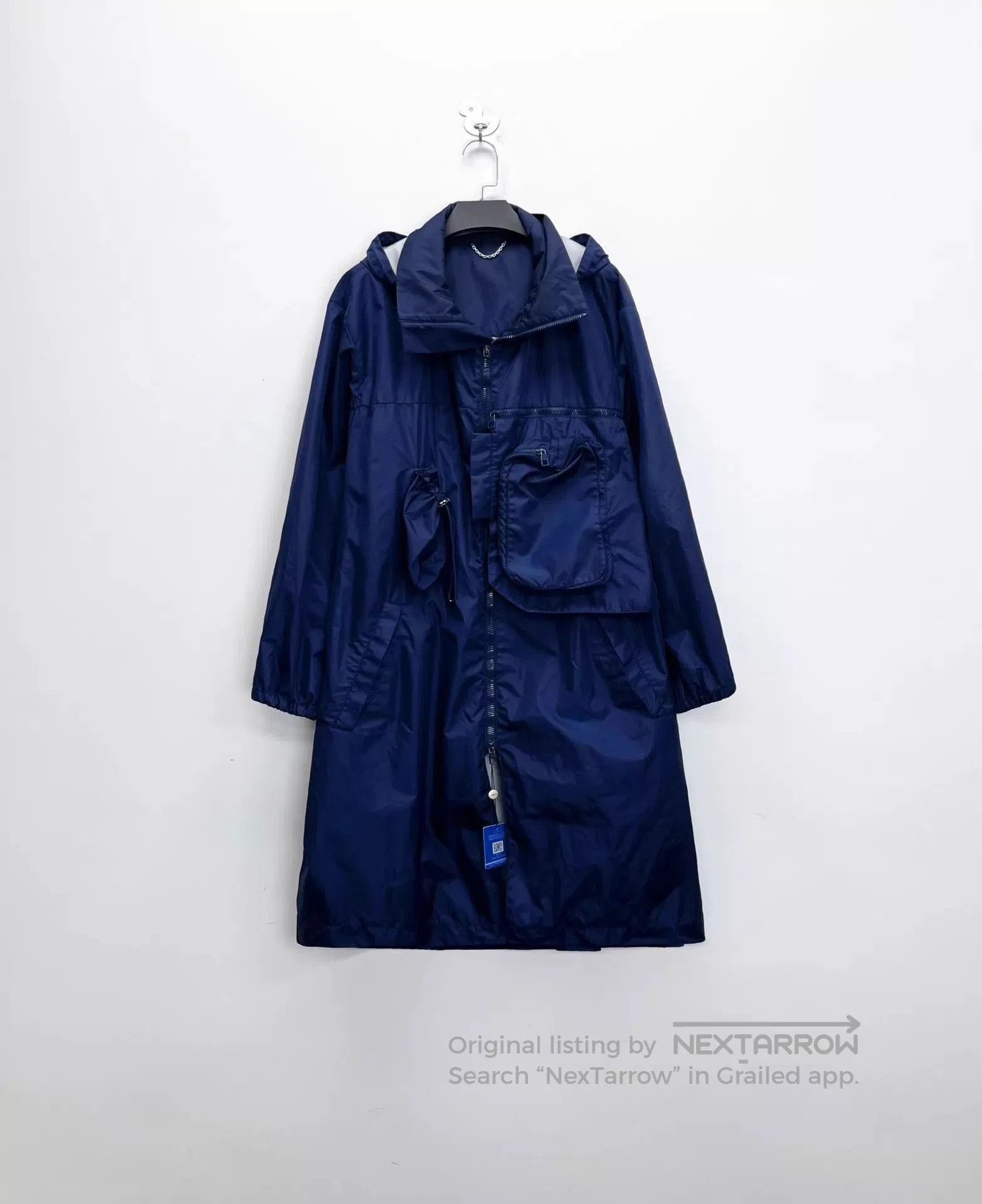 Louis Vuitton Blue Long Hooded Coat with Pockets - Size M. Size US M / EU 48-50 / 2 - 1 Thumbnail