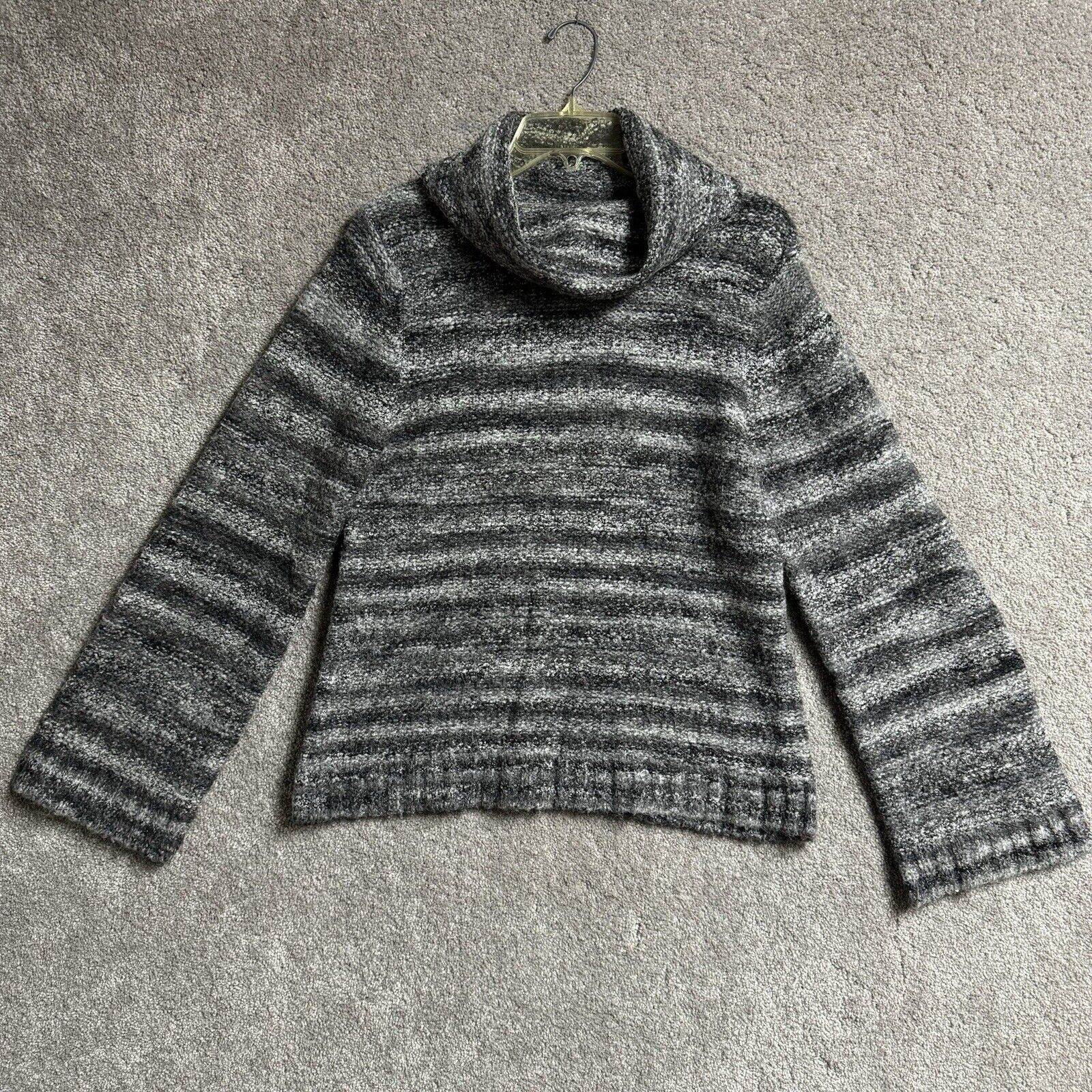 Other B Moss Turtleneck Sweater M Marled Knit Striped Cozy 80s 90s Size M / US 6-8 / IT 42-44 - 1 Thumbnail