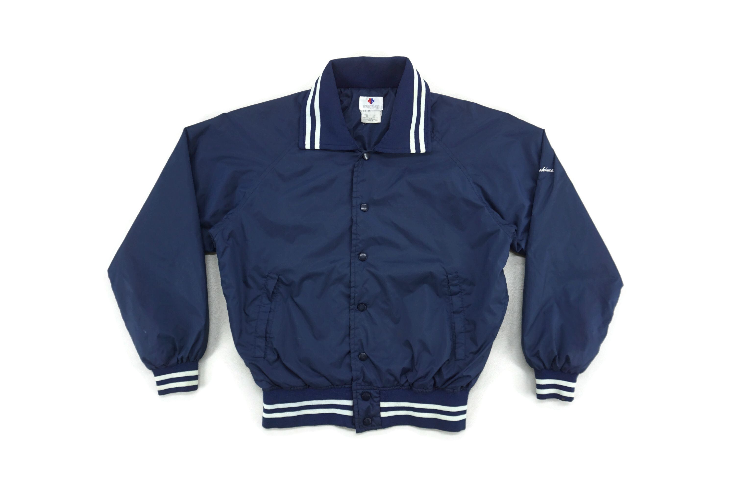 Japanese Brand Vintage Descente Bomber Jacket Snap Front Baseball Size US S / EU 44-46 / 1 - 1 Thumbnail