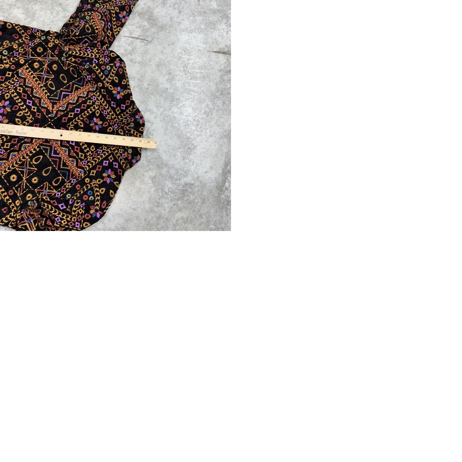Farm Rio Farm Rio Blazer Womens Medium Multicolor Corduroy Embroidered Geometric Notch Lapel Long Sleeve Long Jacket Dressy Tuxedo Style Size M / US 6-8 / IT 42-44 - 10 Thumbnail