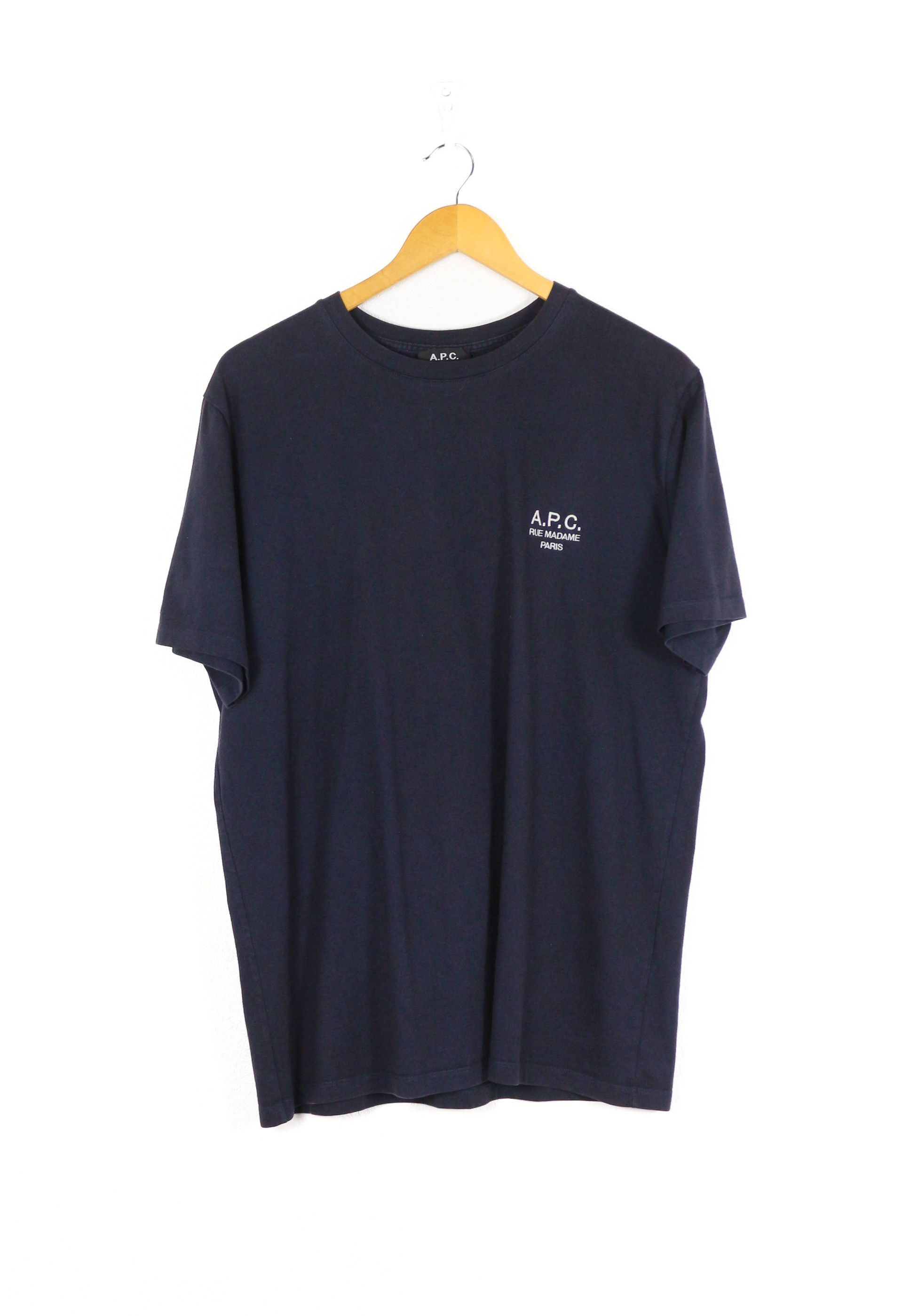 A.P.C. A.P.C. Rue Madame Paris Garment Dyed Logo T-shirt Tee Size US M / EU 48-50 / 2 - 1 Thumbnail