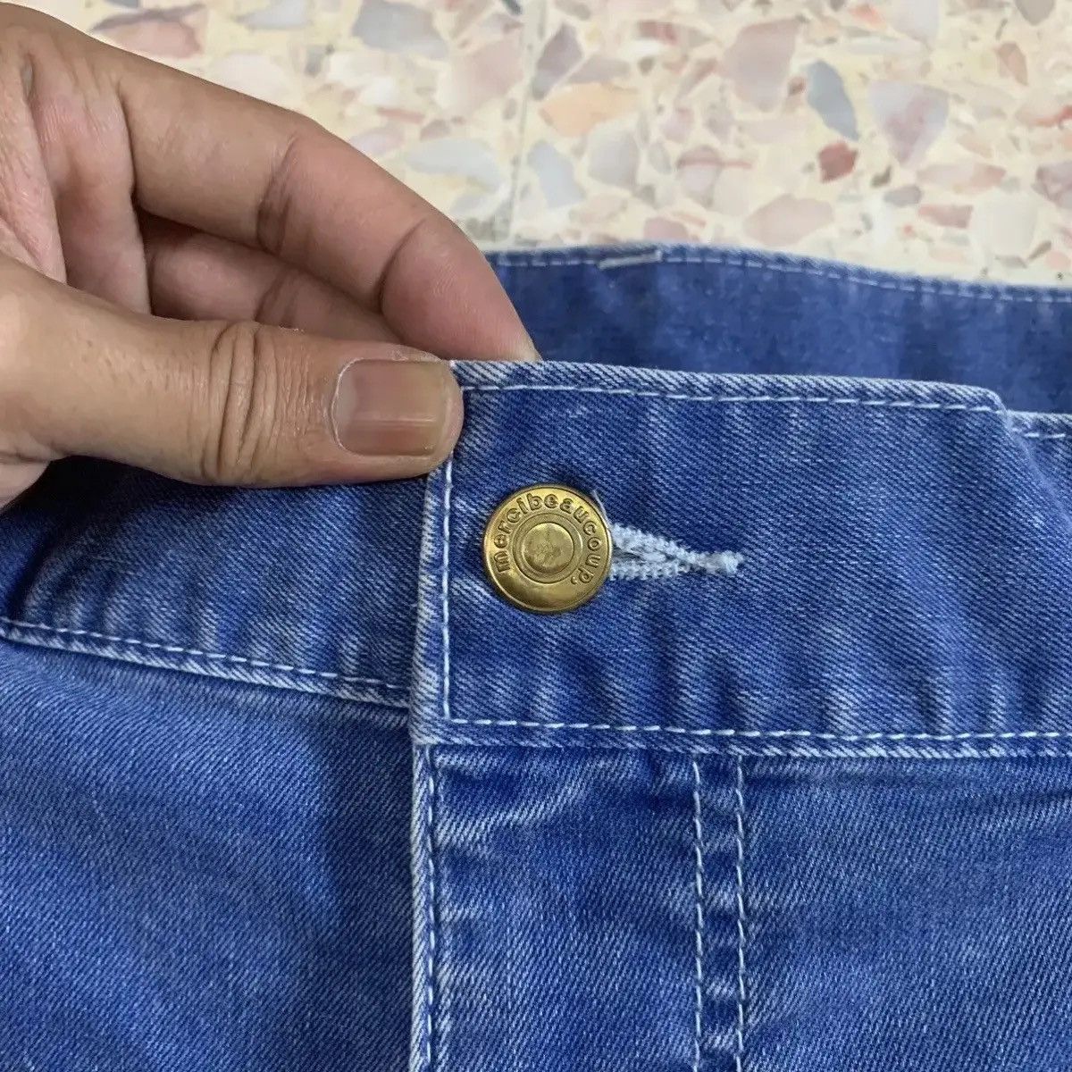 Issey Miyake MERCIBEAUCOUP BY ISSEY MIYAKE EAR DESIGN DROP CROTCH DENIM Size US 32 / EU 48 - 5 Thumbnail