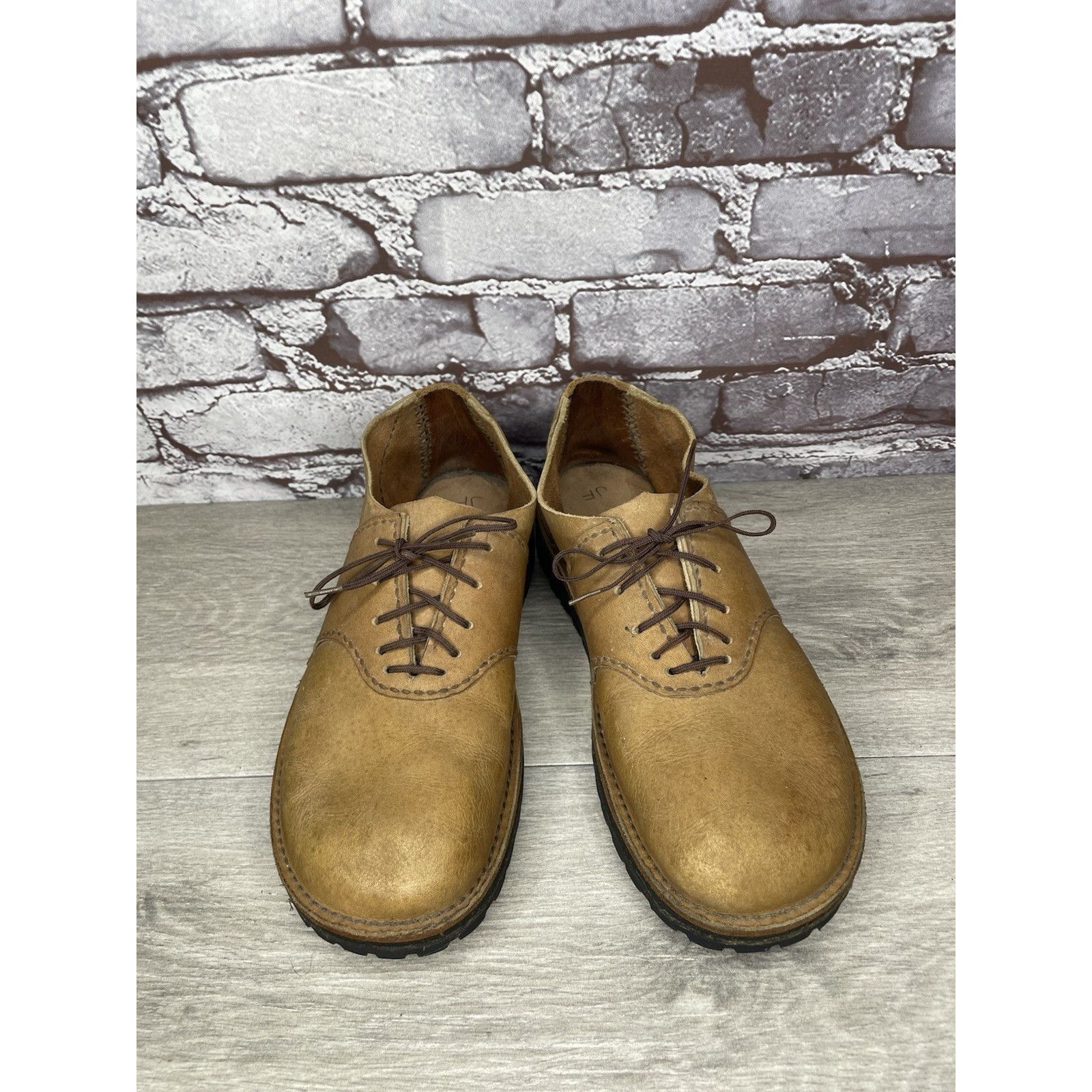 Vibram JF Vibram Brown Leather Casual Lace Up Oxfords Shoes Women S Size US 8.5 / IT 38.5 - 16 Thumbnail