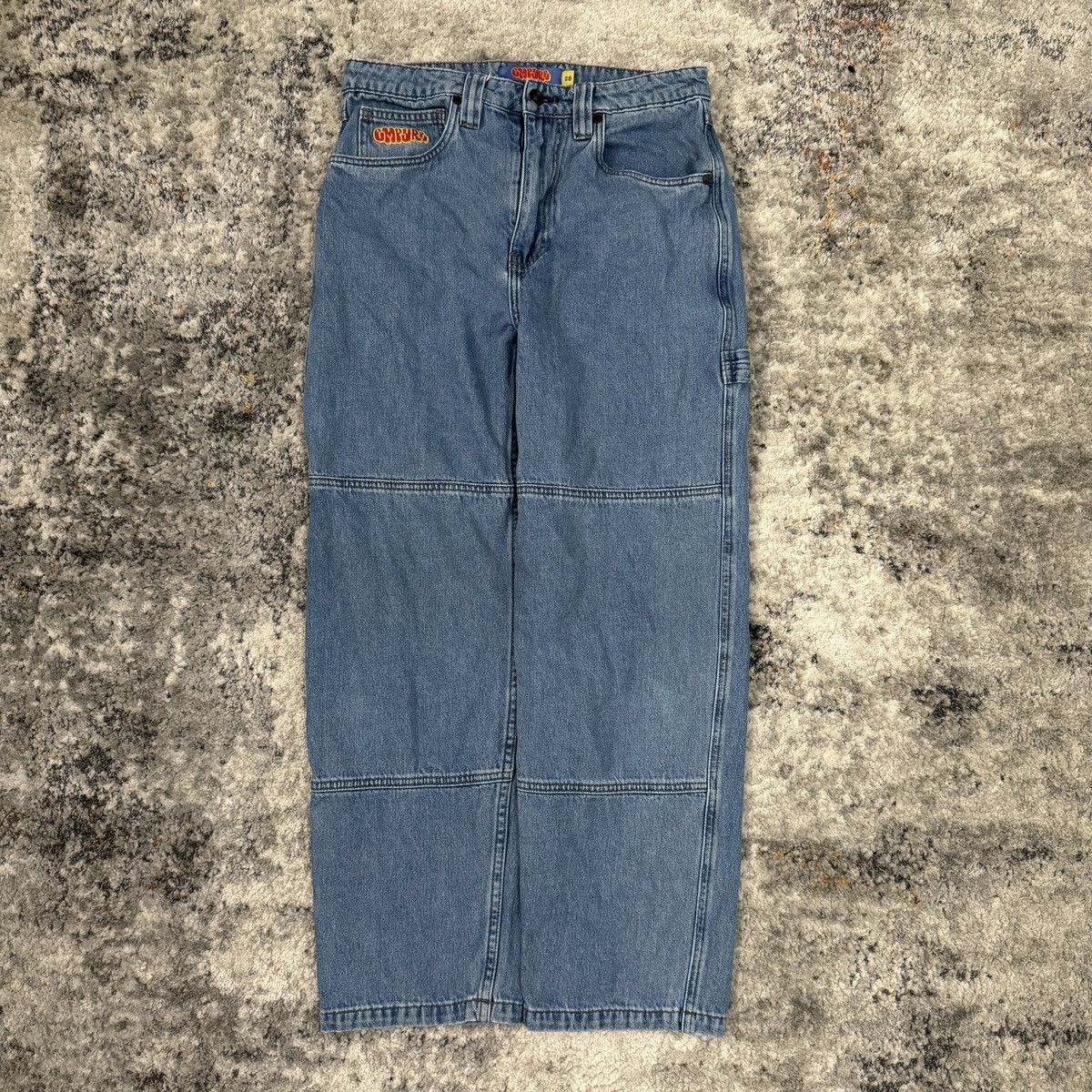 Empyre Empyre double knee wide leg light wash jeans Size US 28 / EU 44 - 1 Thumbnail
