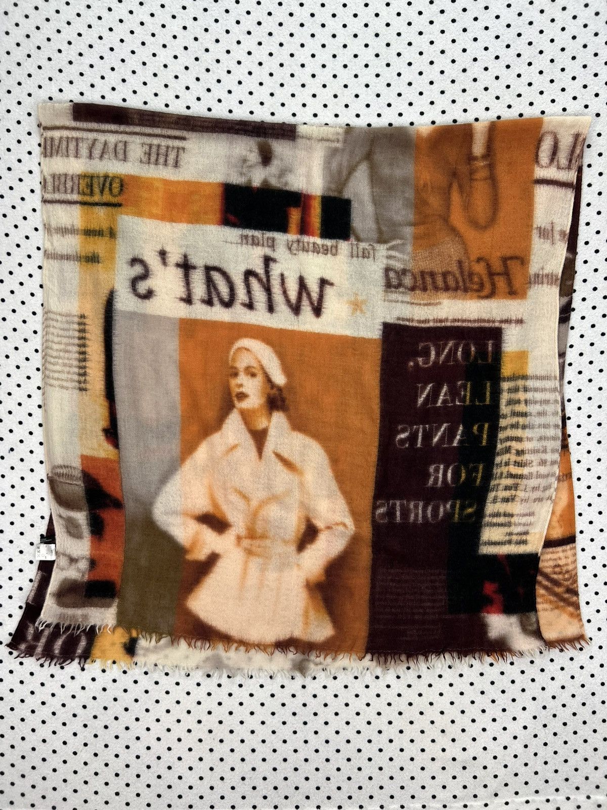 Japanese Brand 23KU Editorial Collage Graphic Scarf JPG Inspired Aesthetic Size ONE SIZE - 5 Thumbnail