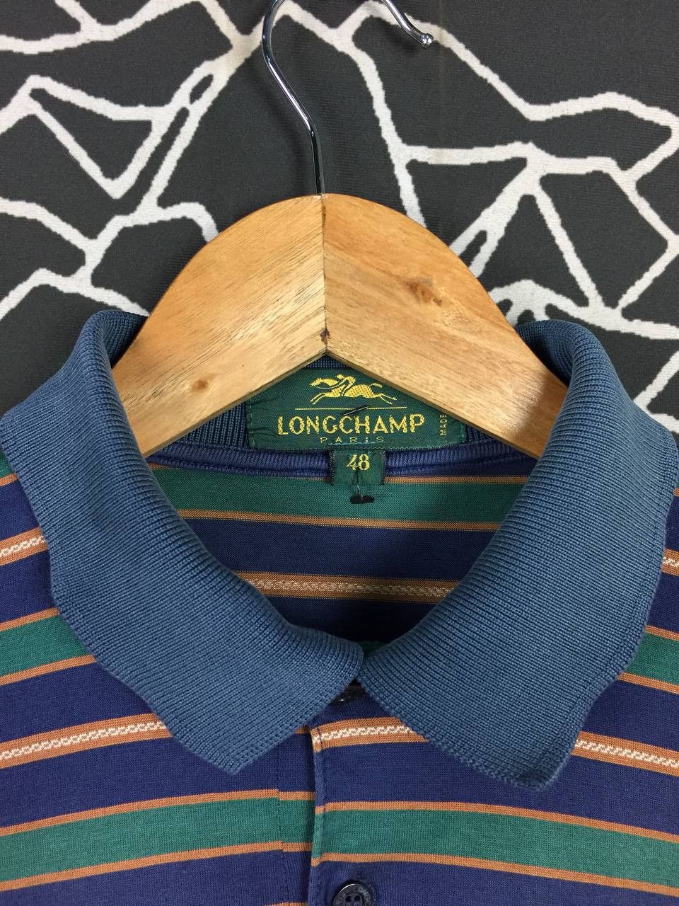 Longchamp × Vintage Vtg Longchamp Paris Made In Italy Longsleeve Polo Tee Size US M / EU 48-50 / 2 - 4 Thumbnail