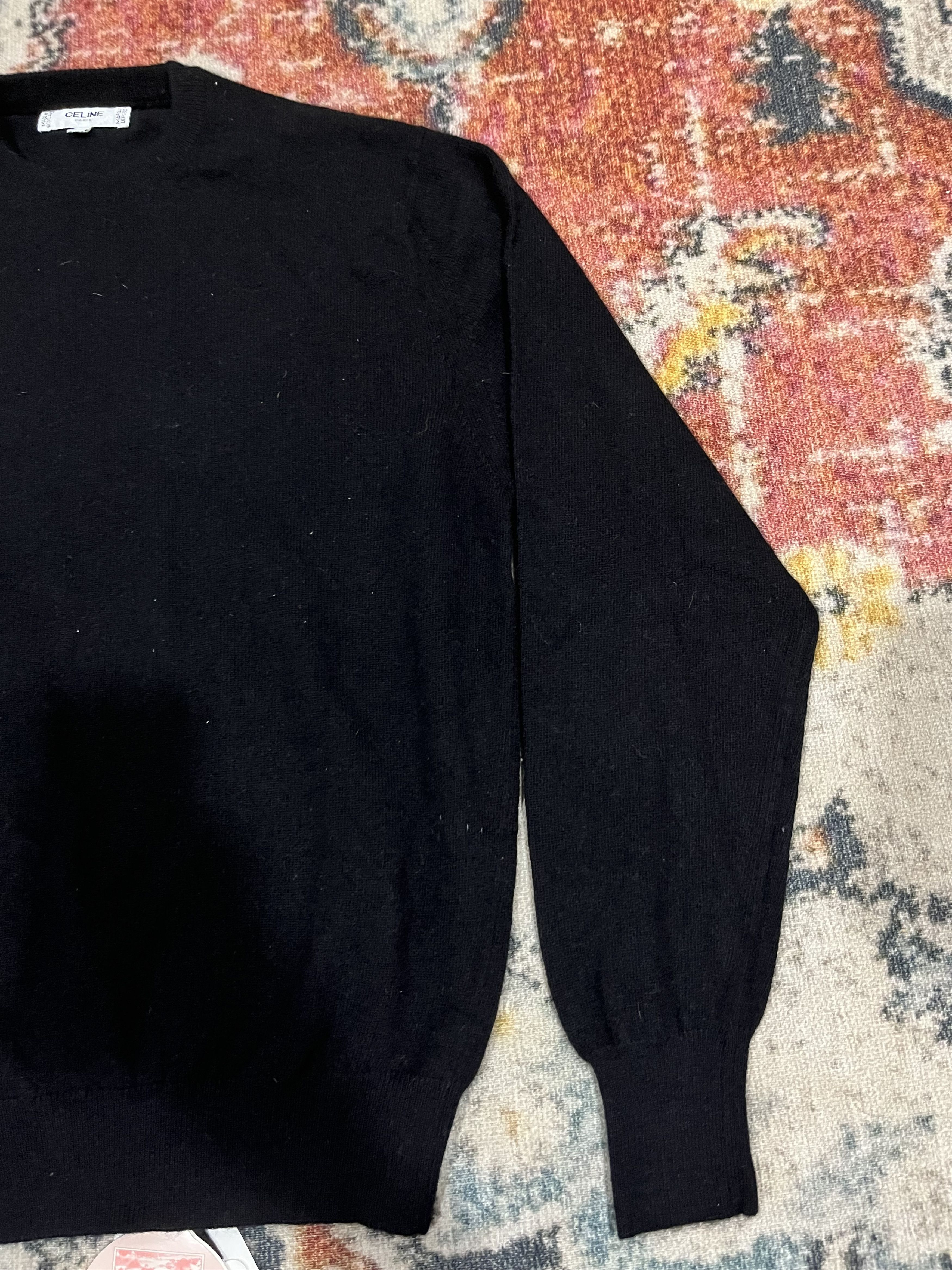 Celine Vintage 90s Black cashmere Size US M / EU 48-50 / 2 - 2 Thumbnail
