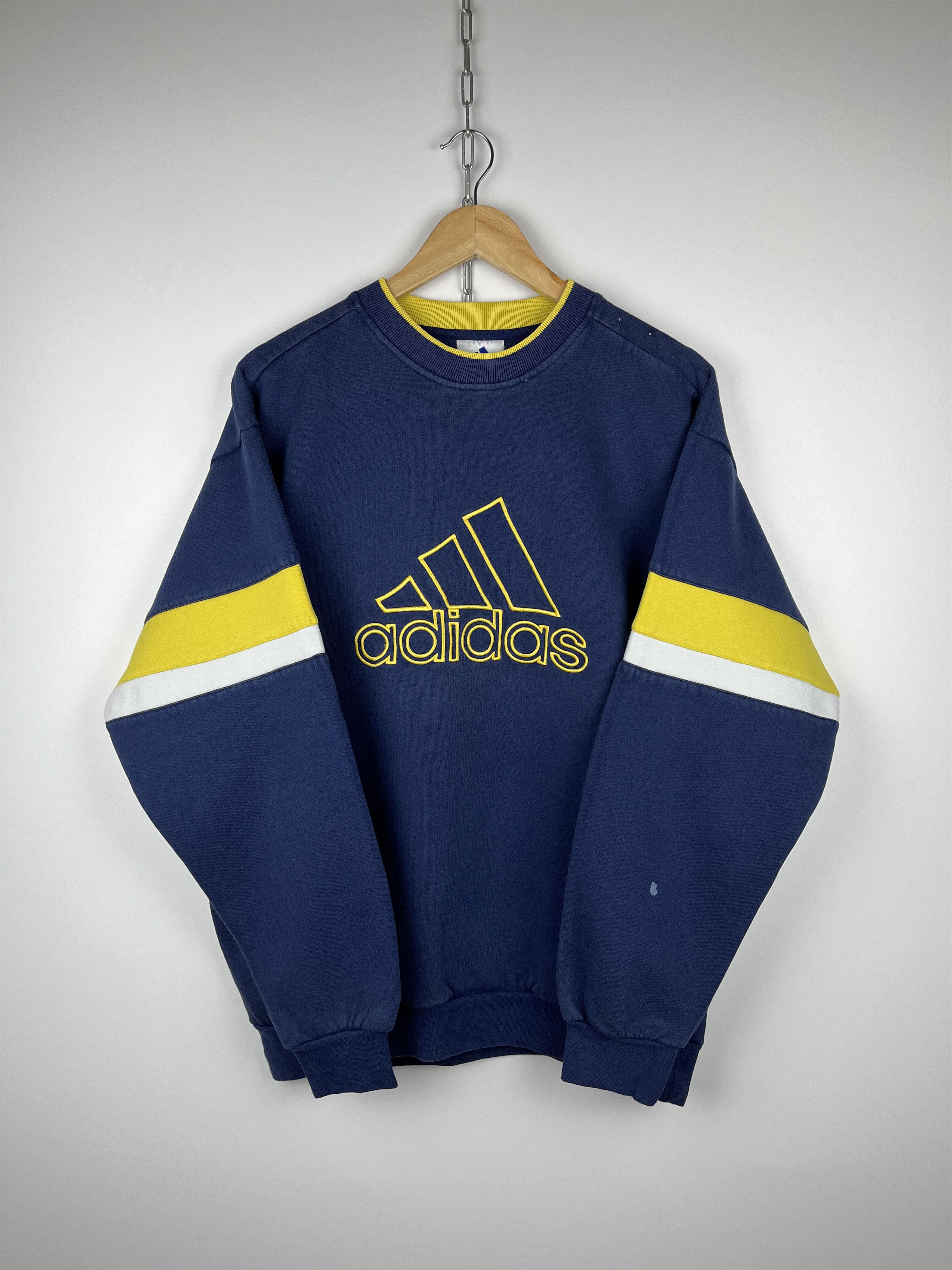 Adidas × Vintage 90's Adidas Big Embroidered Logo Vintage Sweatshirt Size US M / EU 48-50 / 2 - 9 Thumbnail