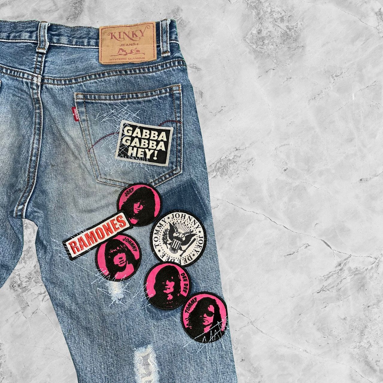 Hysteric Glamour Vintage Kinky Hysteric Glamour Ramones Altered Denim Jeans Size US 29 - 6 Thumbnail