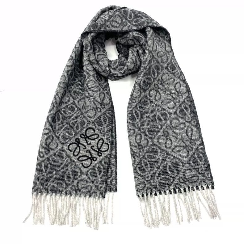 Loewe LOEWE Dark grey woolen scarf Size ONE SIZE - 1 Thumbnail