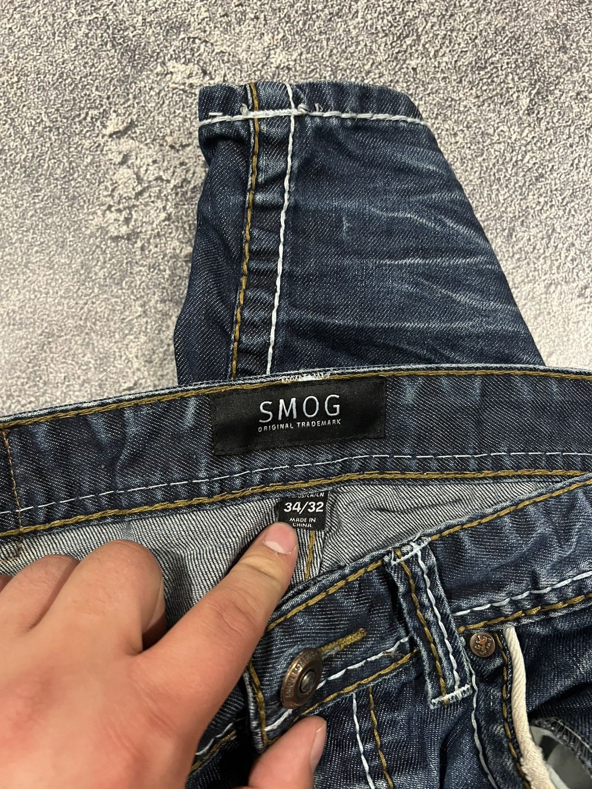 Japanese Brand Faded Shredded Destroyed Slim - Avan Number Nine Style Size US 36 / EU 52 - 8 Thumbnail