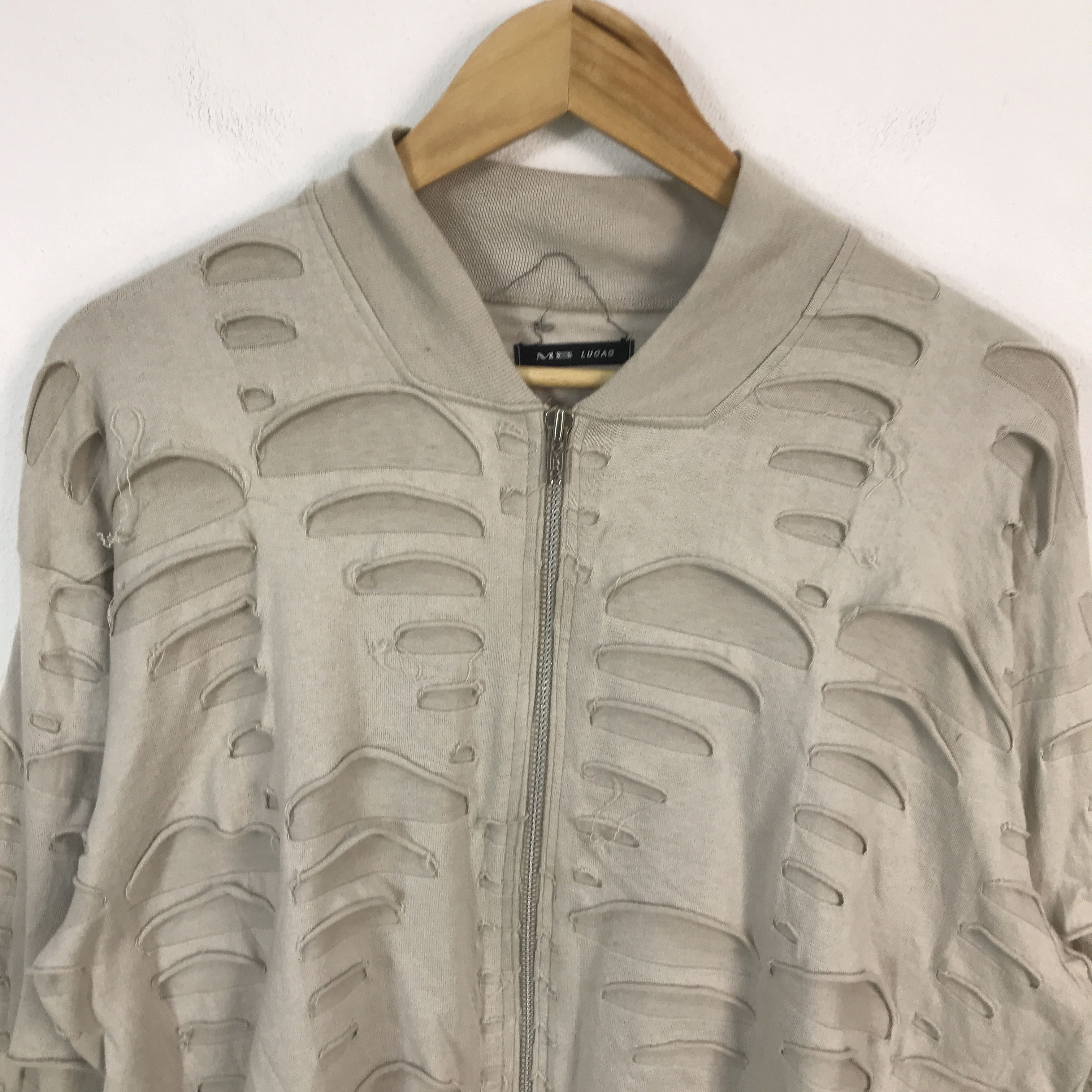 Japanese Brand Japan Distressed design mb lucas cropped Bomber jacket Size US L / EU 52-54 / 3 - 3 Thumbnail
