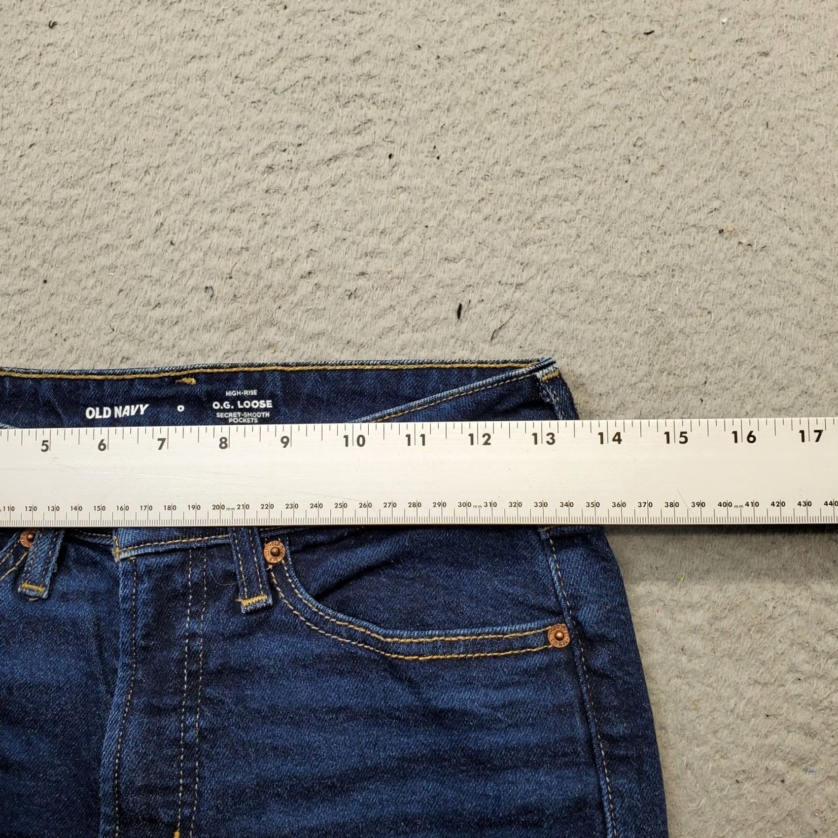Old Navy Old Navy Jeans Women Size 0 Blue Denim O.G. Loose Fit High Rise Secret-Smooth Pockets Size 25" / US 0 / IT 36 - 6 Thumbnail