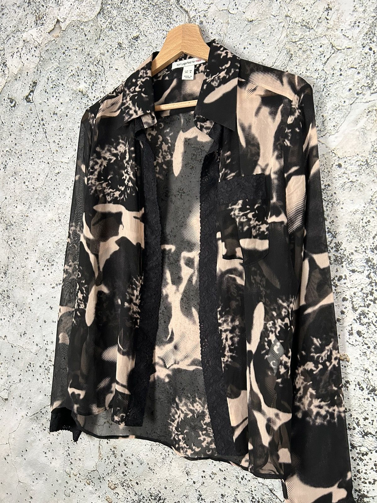 H&M Karl Lagerfeld x H&M Silk Shirt Luxury Avant-garde Rare Size S / US 4 / IT 40 - 2 Thumbnail