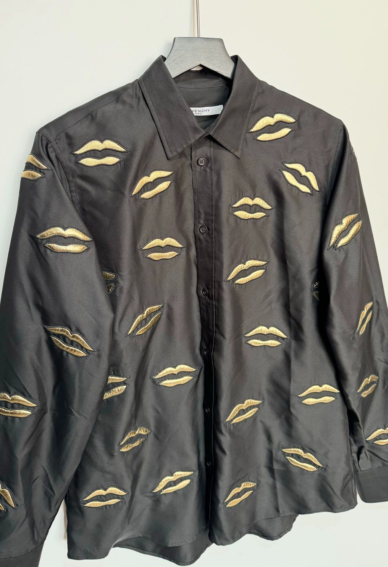 Givenchy Givenchy Silk Lip Print Shirt 39 Size US M / EU 48-50 / 2 - 4 Thumbnail