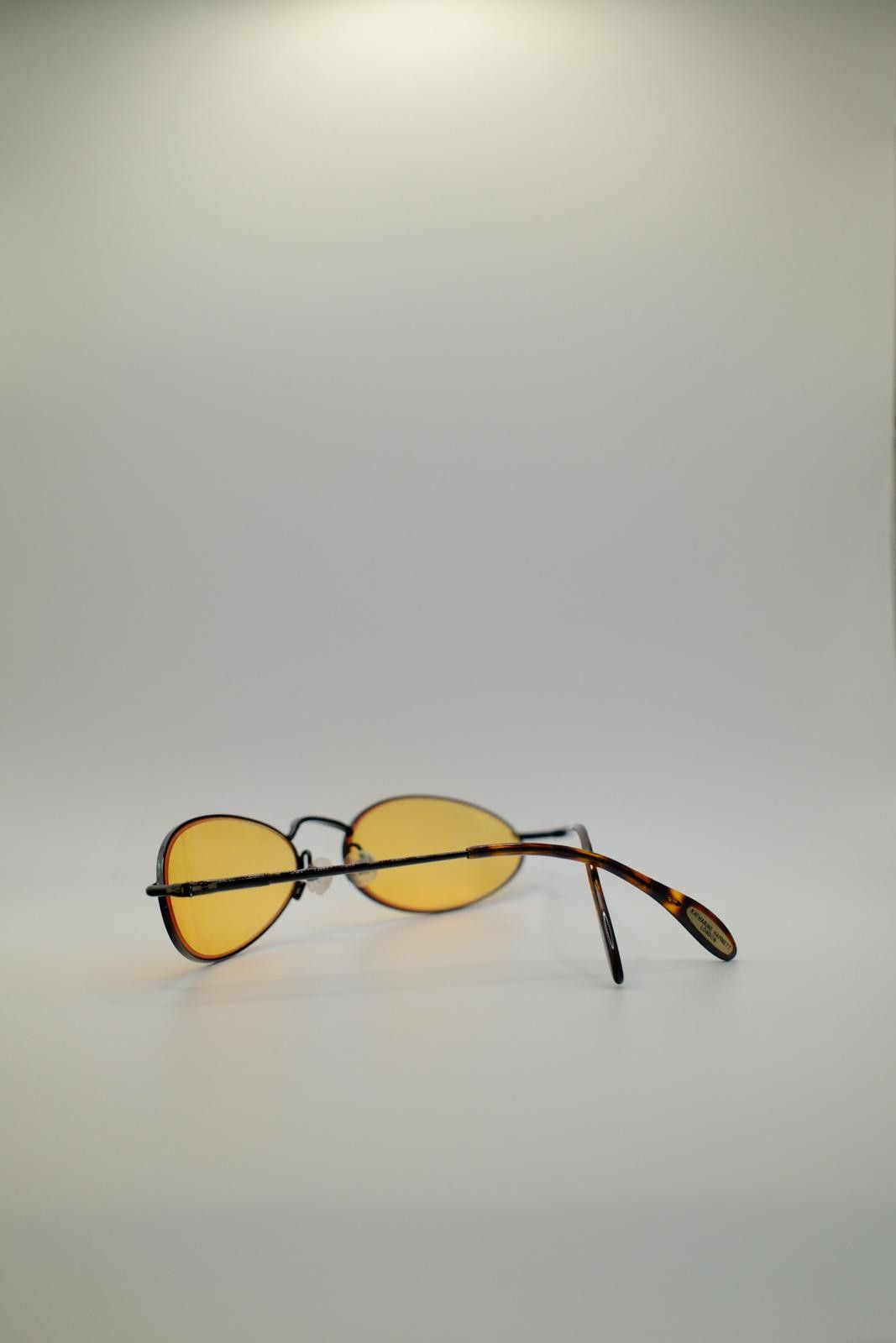 Katharine Hamnett London 90s Katharine Hamnett Oval Frame Yellow Tint Sunglass Size ONE SIZE - 3 Thumbnail