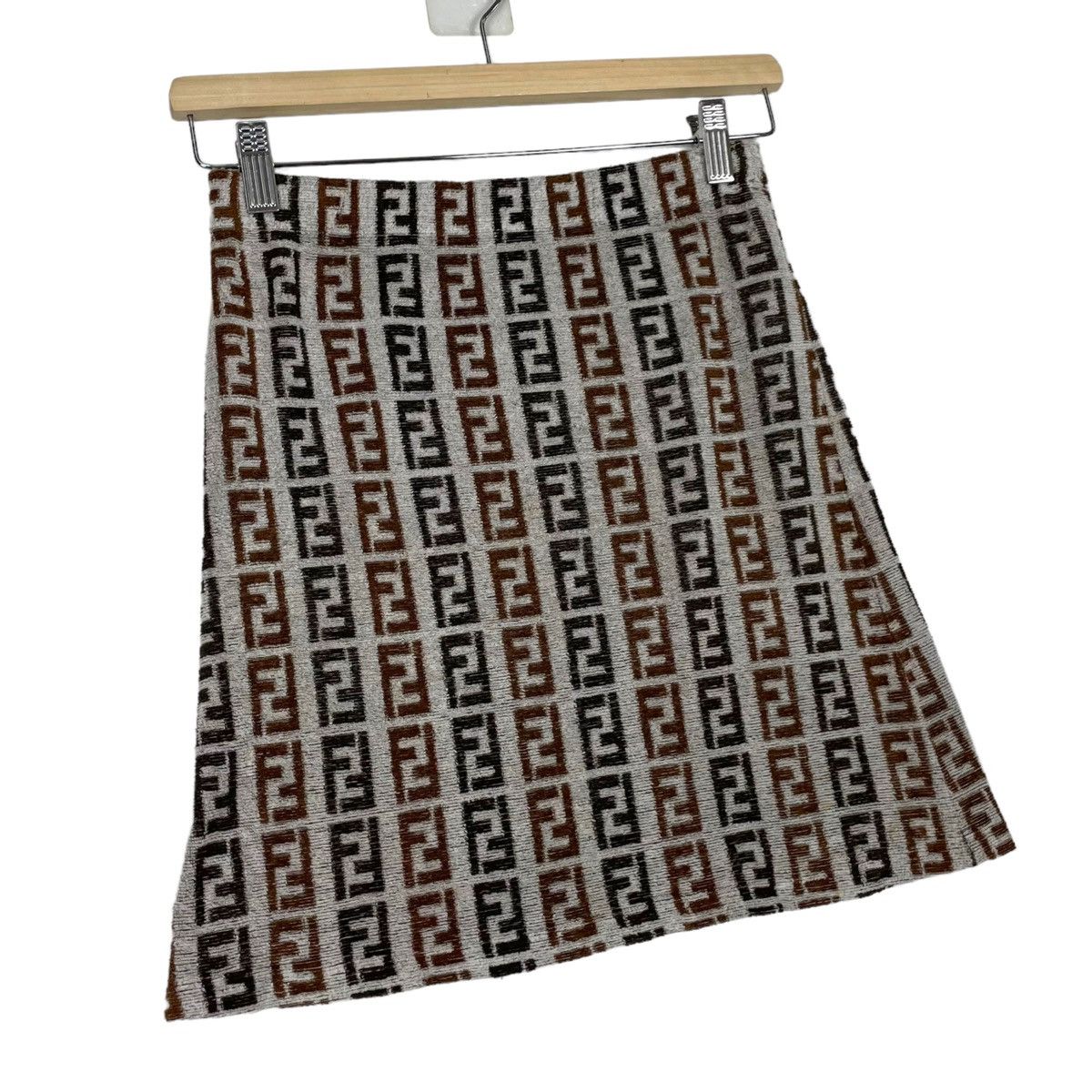 Fendi × Vintage 💥80s FENDI ZUCCA MONOGRAM MINI SKIRT Size 25" / US 0 / IT 36 - 2 Thumbnail