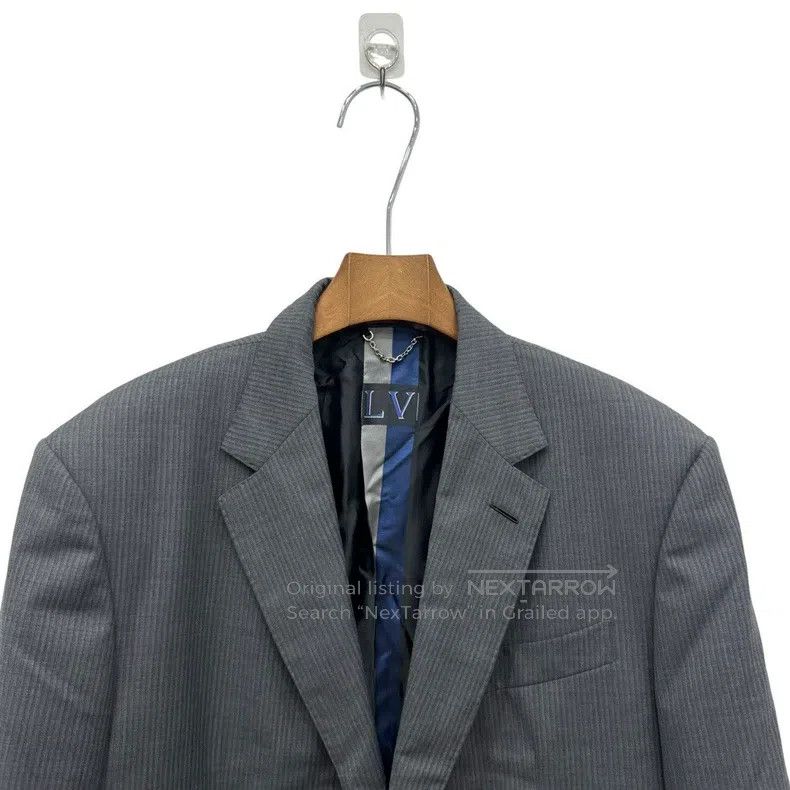 Louis Vuitton Louis Vuitton Gray striped wool blazer Size 54R - 3 Thumbnail