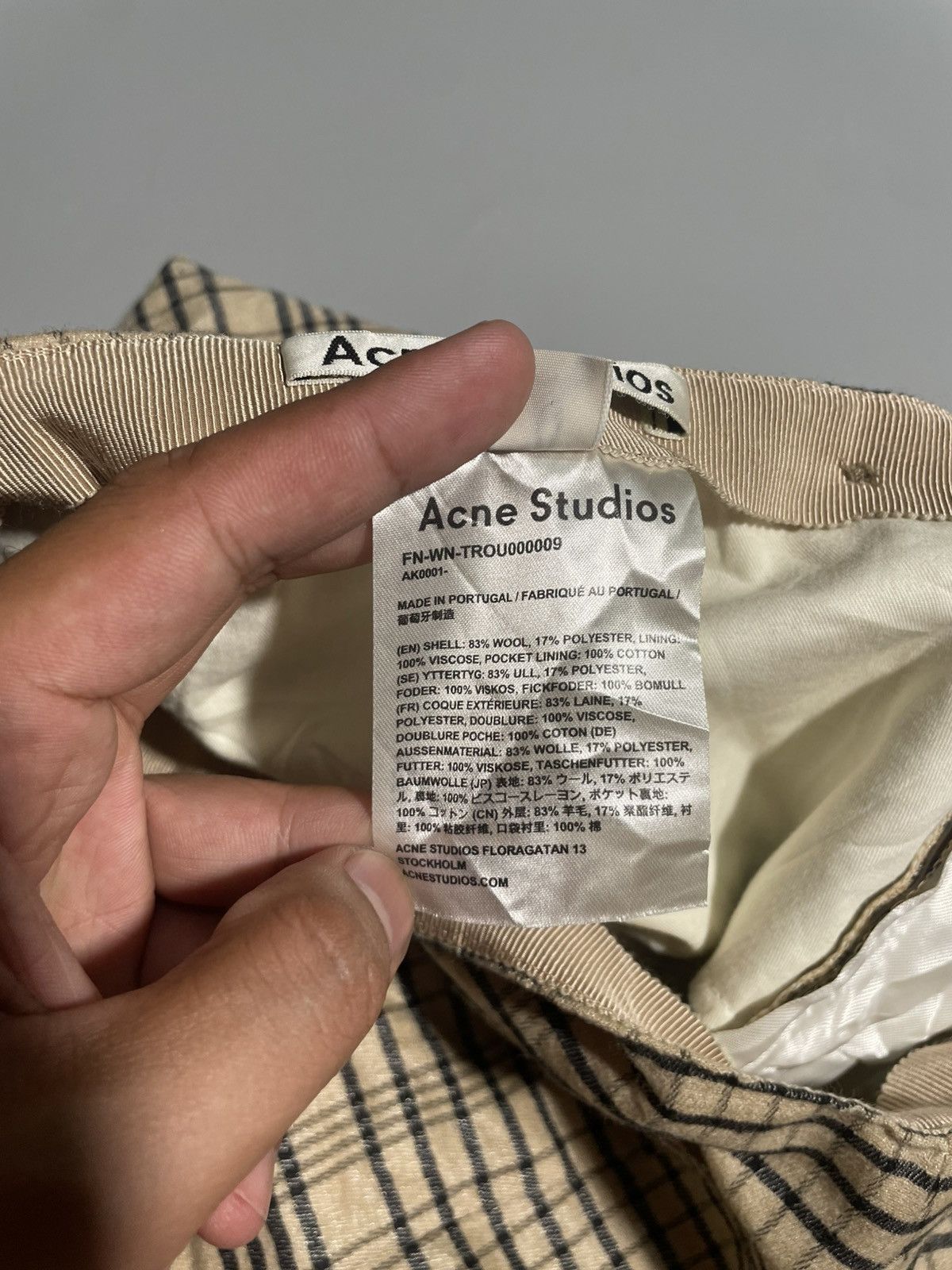 Acne Studios Acne Studios Plaid Wool Trousers Size 25" / US 0 / IT 36 - 8 Thumbnail