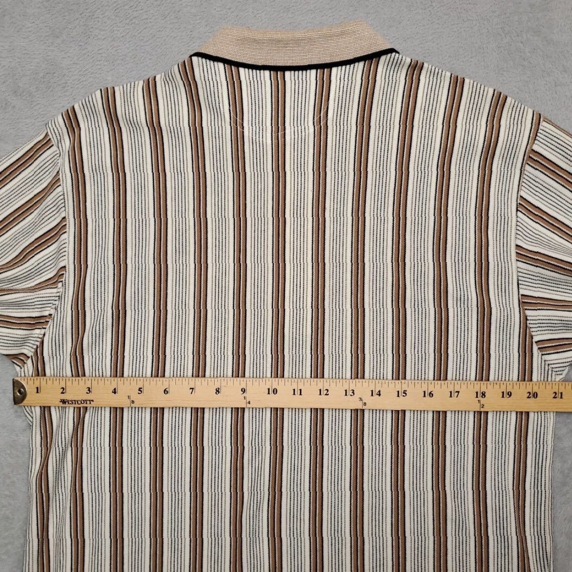 Vintage VINTAGE Britannia Levis Straus Shirt Mens L Brown Striped 100% Cotton Y2K 90s Shirt Mens L Brown Striped 100% Cotton Size US L / EU 52-54 / 3 - 7 Thumbnail