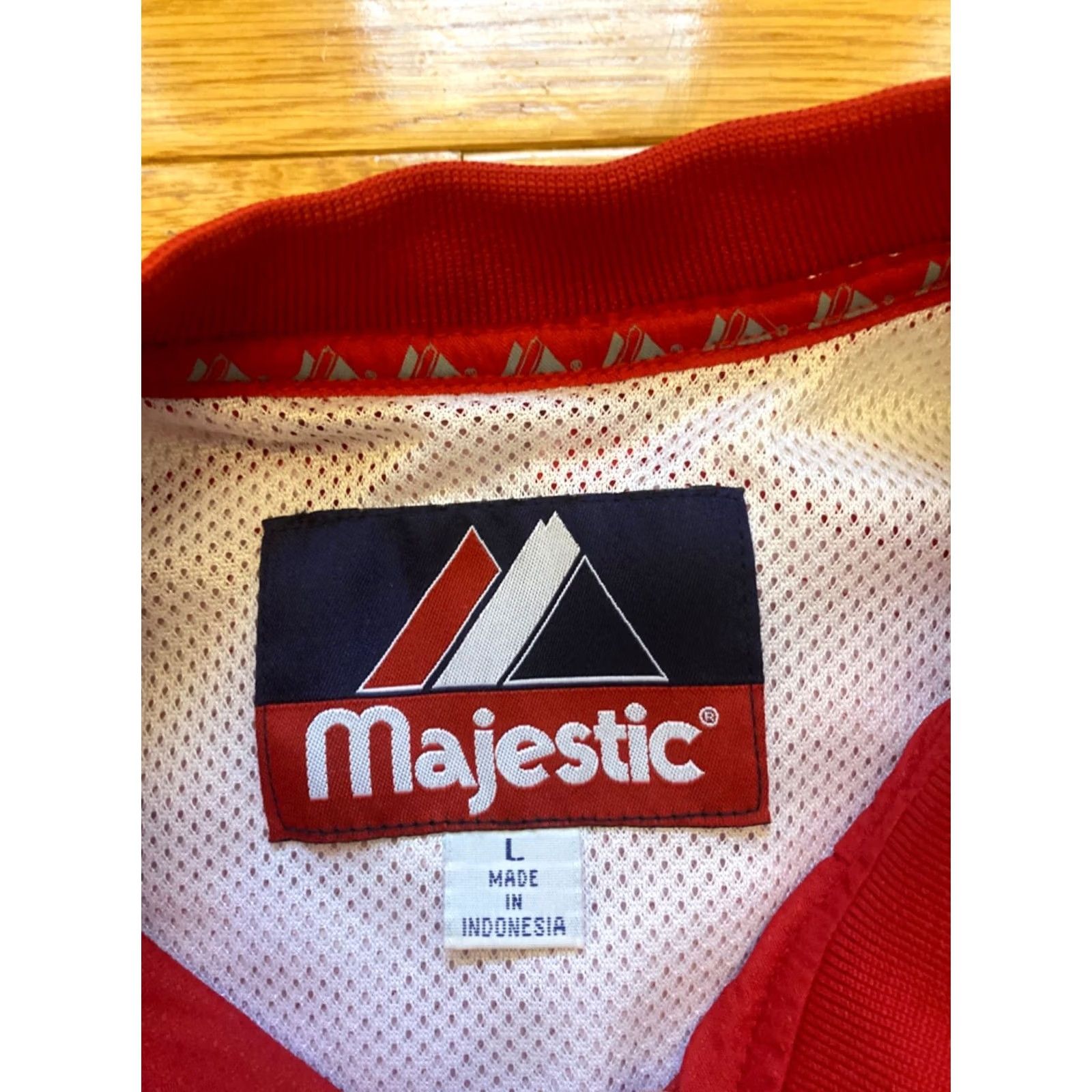 Vintage Majestic Ohio State Buckeyes Jacket Coat Mens L Red 1/2 Zip Bomber Nylon Softshell Size US L / EU 52-54 / 3 - 3 Thumbnail